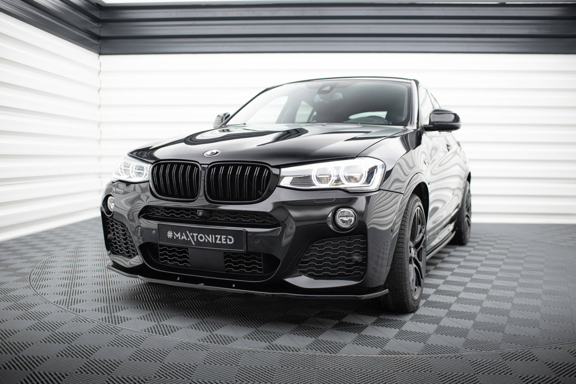 Street+ Spoilerlippe Front Ansatz passend für BMW X4 M Paket schwarz Hochglanz