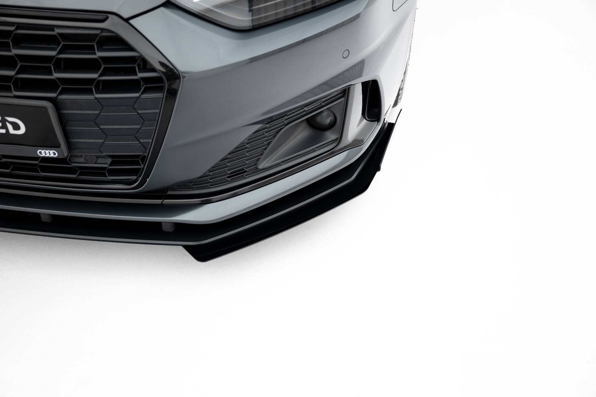 Street Pro Spoilerlippe Front Ansatz + Flaps passend für Audi A5 F5 FL schwarz Hochglanz