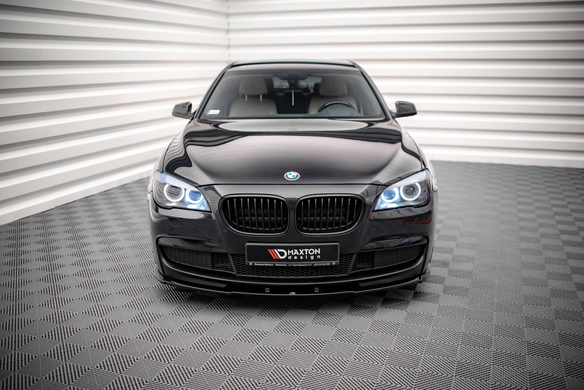 Street+ Spoilerlippe Front Ansatz V.1 passend für BMW 7 M-Paket F01 schwarz Hochglanz