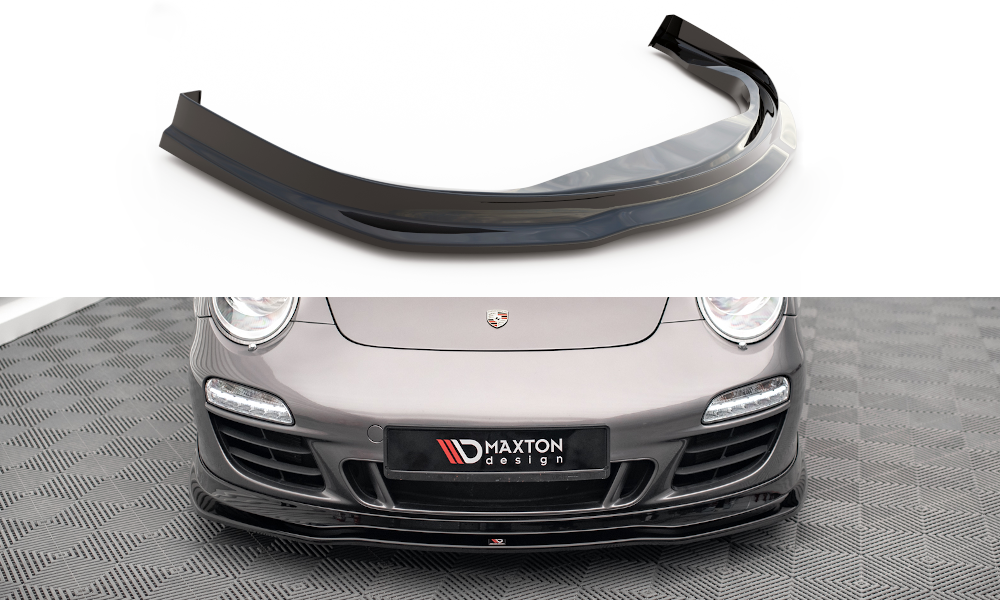 Street+ Spoilerlippe Front Ansatz V.1 passend für Porsche 911 Carrera GTS 997 FL schwarz Hochglanz