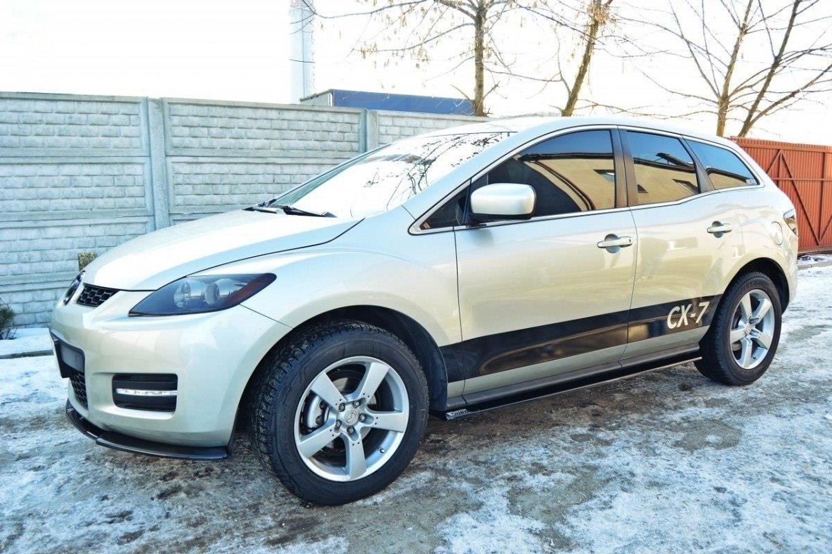 Street+ Seitenschweller Leisten passend für Mazda CX-7 schwarz Hochglanz