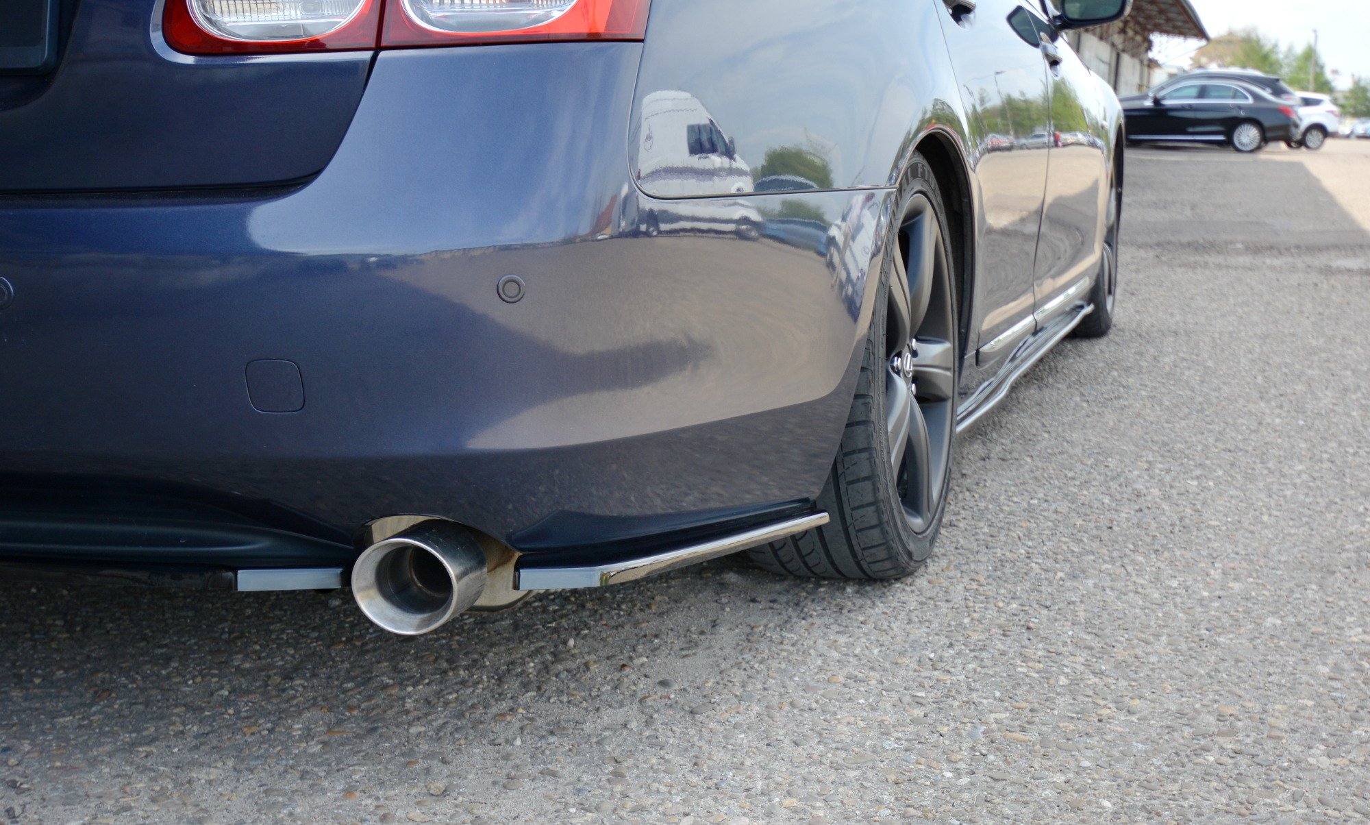 Heck Ansatz Flaps Diffusor für Lexus GS Mk3 schwarz Hochglanz