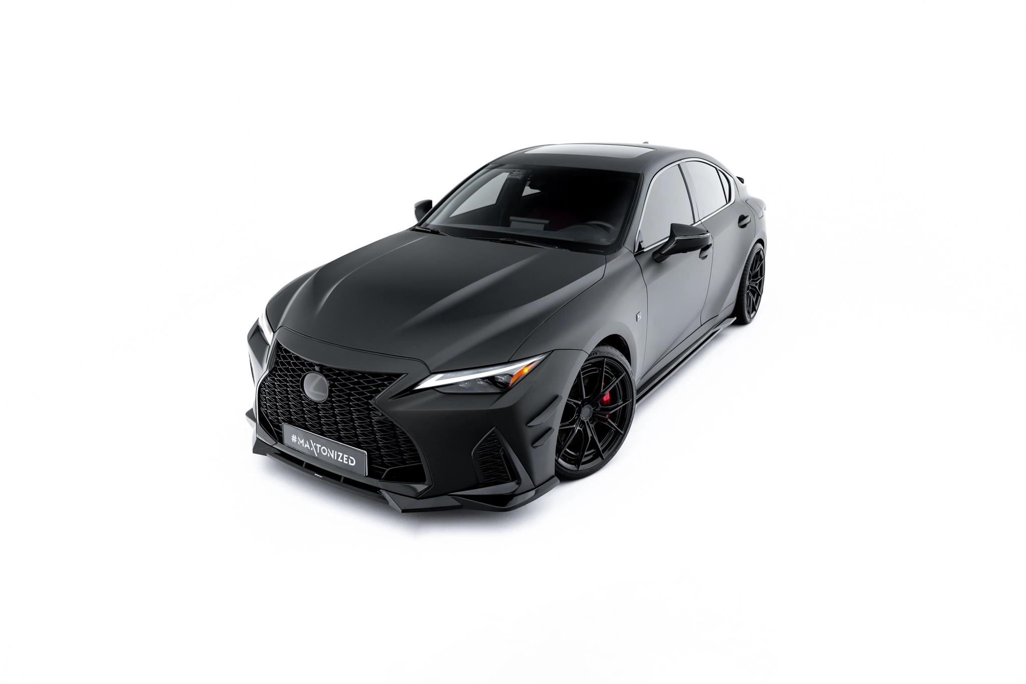 Frontlippe V.2 passend für Lexus IS 500 Mk3 Facelift 2 XE30 schwarz Hochglanz