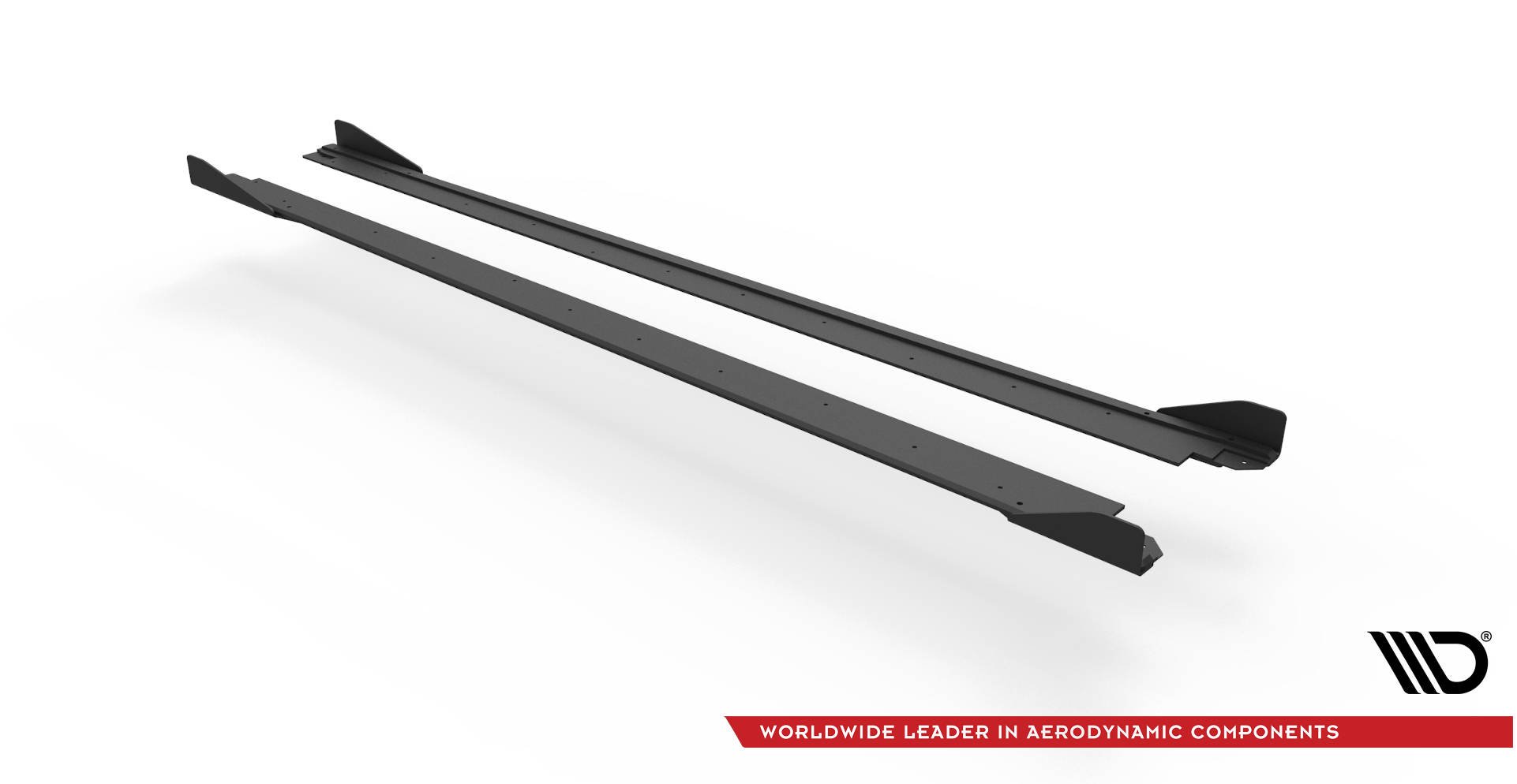 Street Pro Seitenschweller Leisten passend für Seat Leon FR Mk4 rot+ Hochglanz Flaps