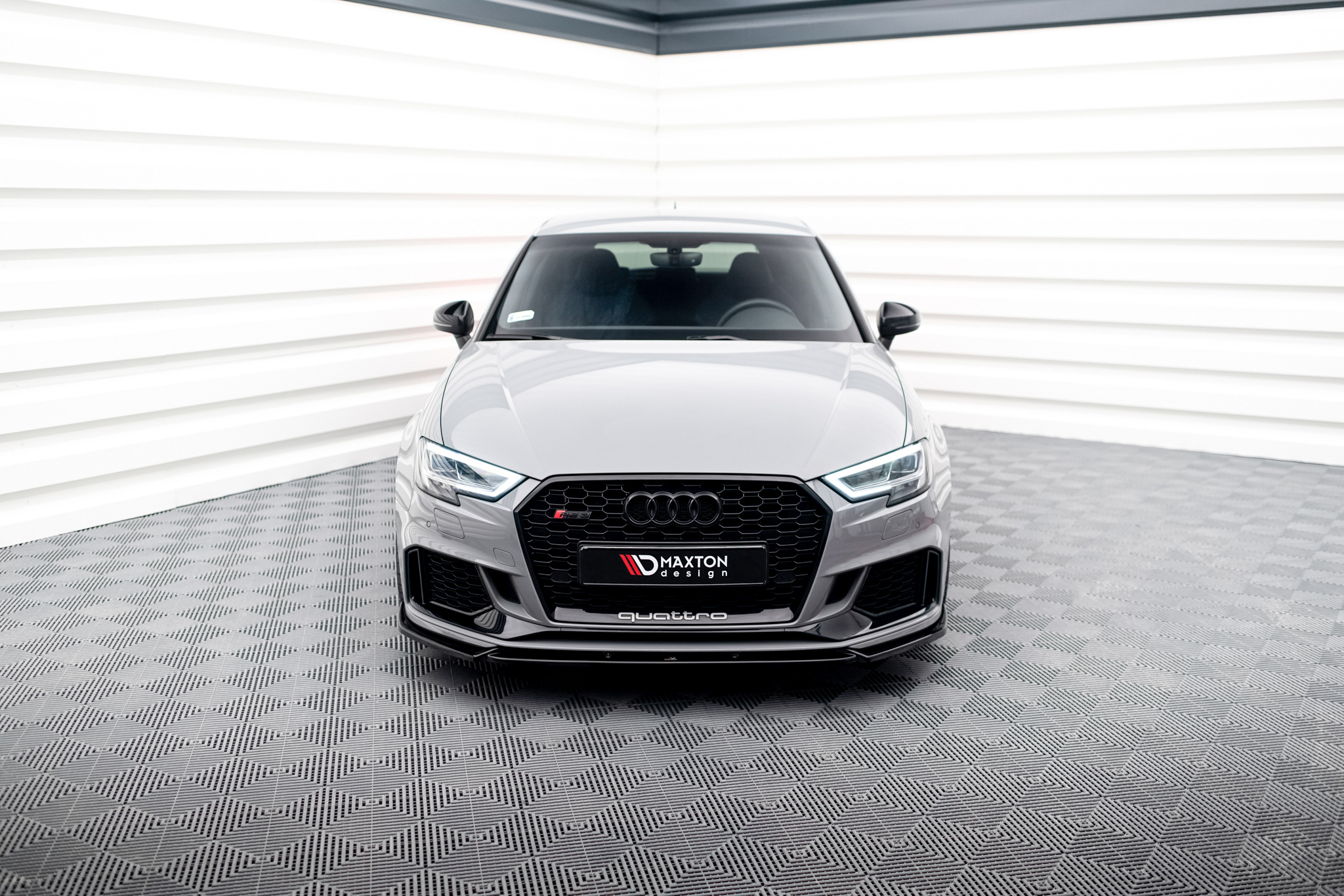 Front Ansatz V.4 für Audi RS3 8V FL Sportback schwarz Hochglanz