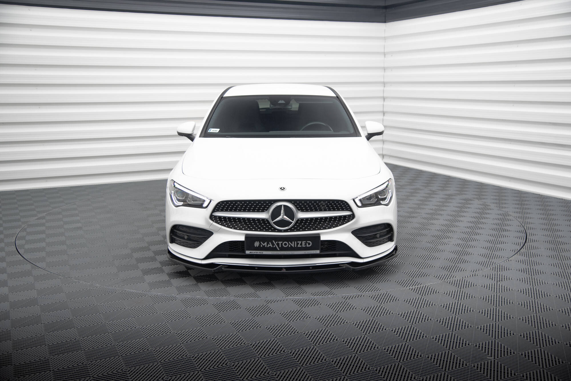 Front Ansatz V.2 für Mercedes-Benz CLA A35 AMG / AMG-Line C118 schwarz Hochglanz