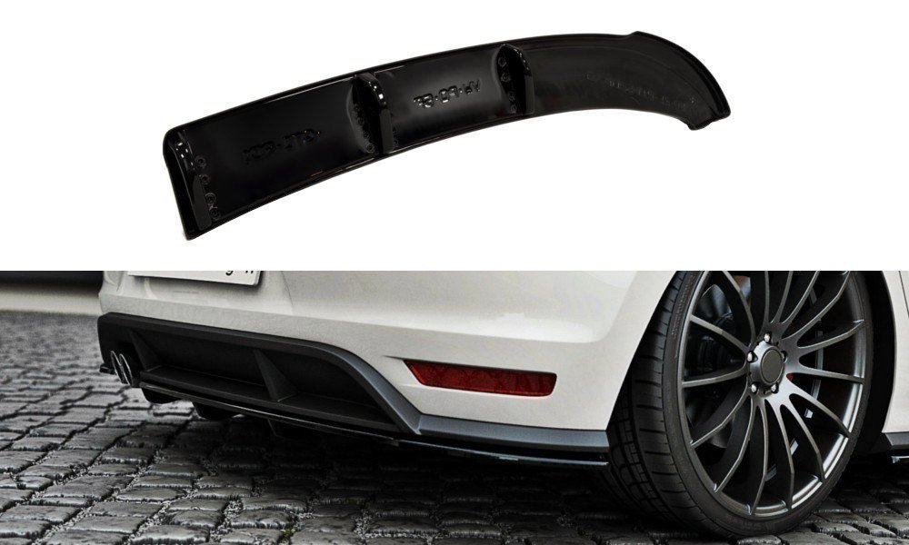 Diffusor Heck Ansatz für DTM LOOK VW Polo GTI Mk5 Facelift schwarz Hochglanz