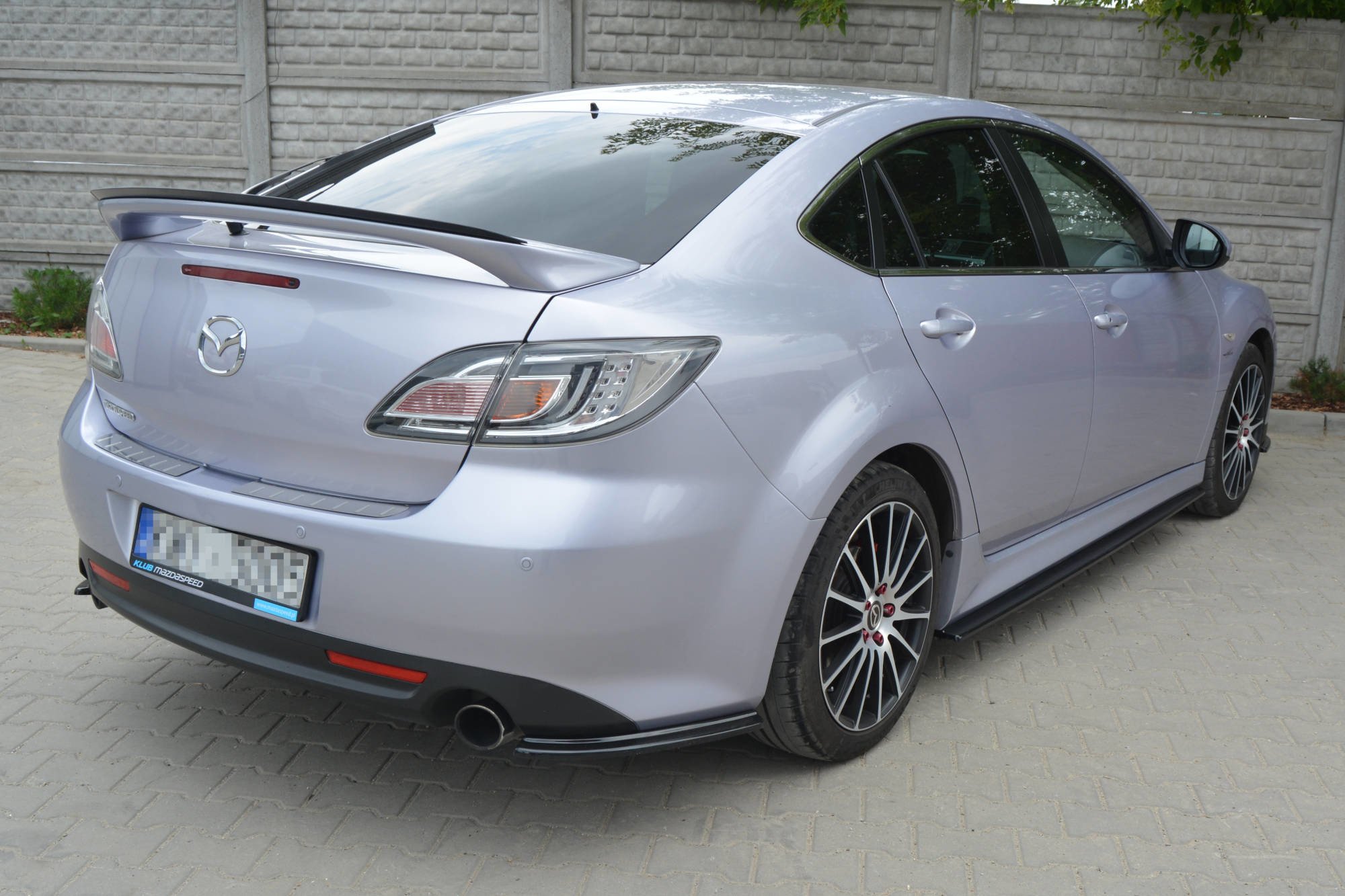 Heck Ansatz Flaps Diffusor für MAZDA 6 MK2 SPORT HATCH GH-SERIES vor Facelift schwarz Hochglanz