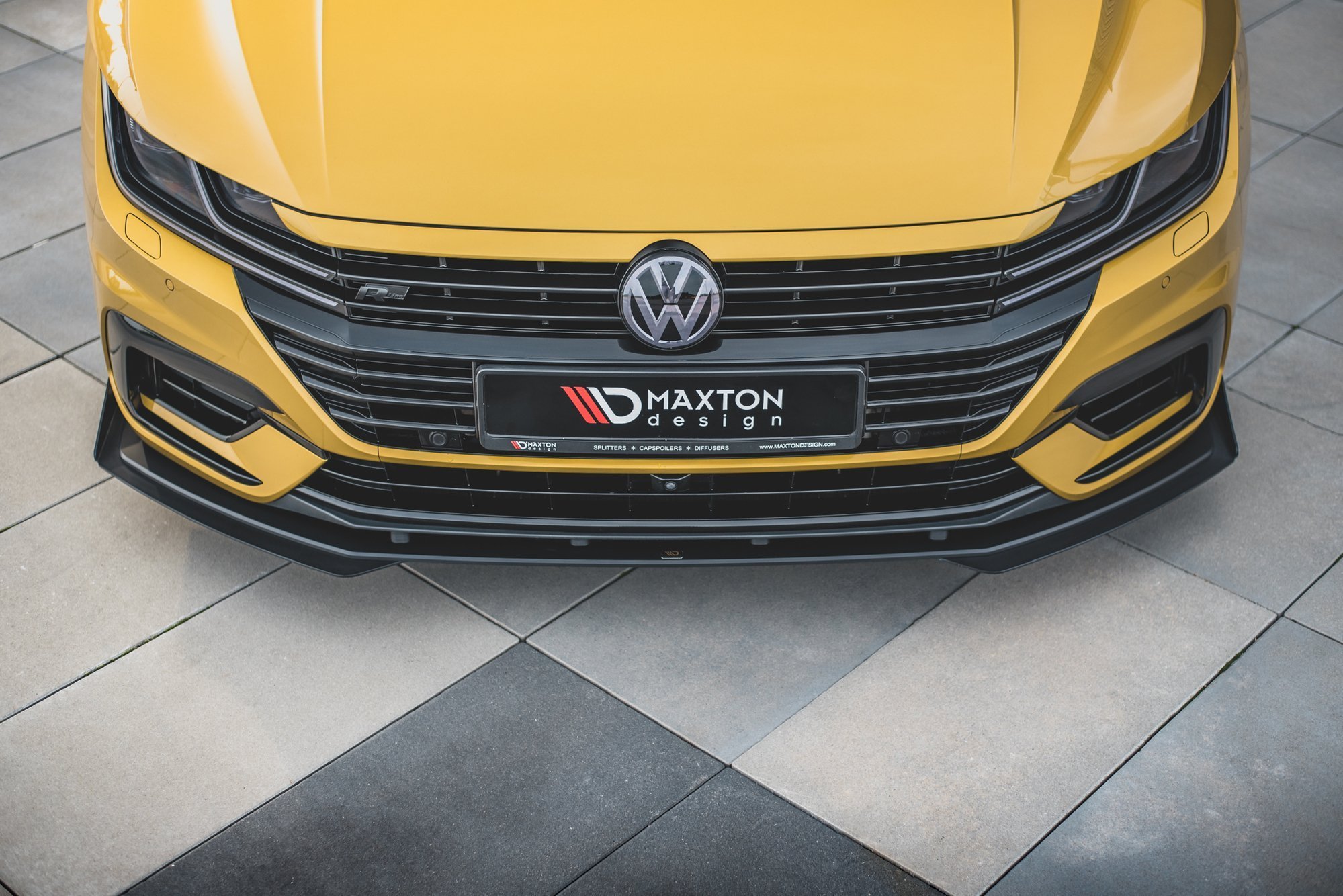 Street Pro Spoilerlippe Front Ansatz passend für VW Arteon R-Line rot+ Hochglanz Flaps