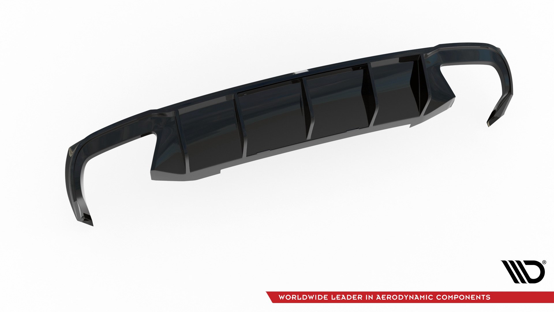 Street+ Heck Ansatz Diffusor V.2 passend für Skoda Octavia RS Mk3 / Mk3 FL Hatchback / Kombi schwarz Hochglanz