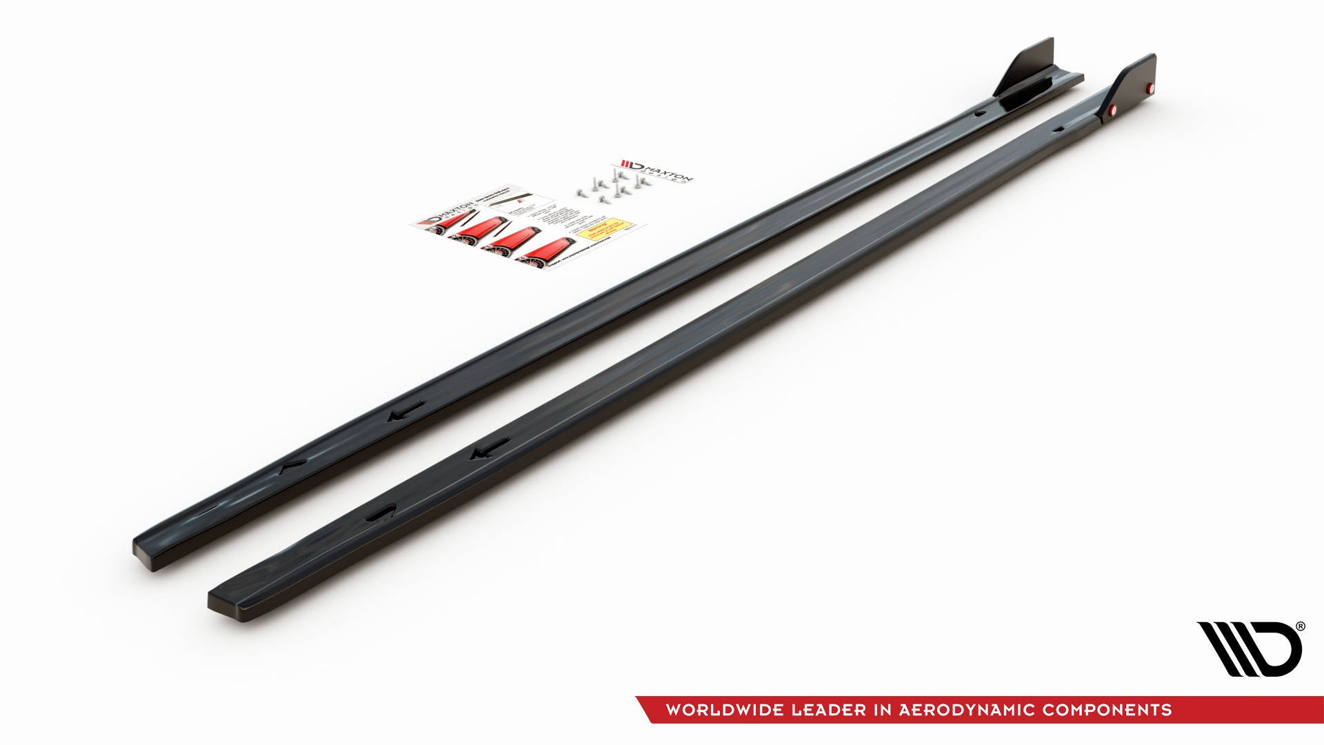 Street+ Seitenschweller Leisten V.2 + Flaps passend für VW Golf 8 GTI / GTI Clubsport schwarz MATT