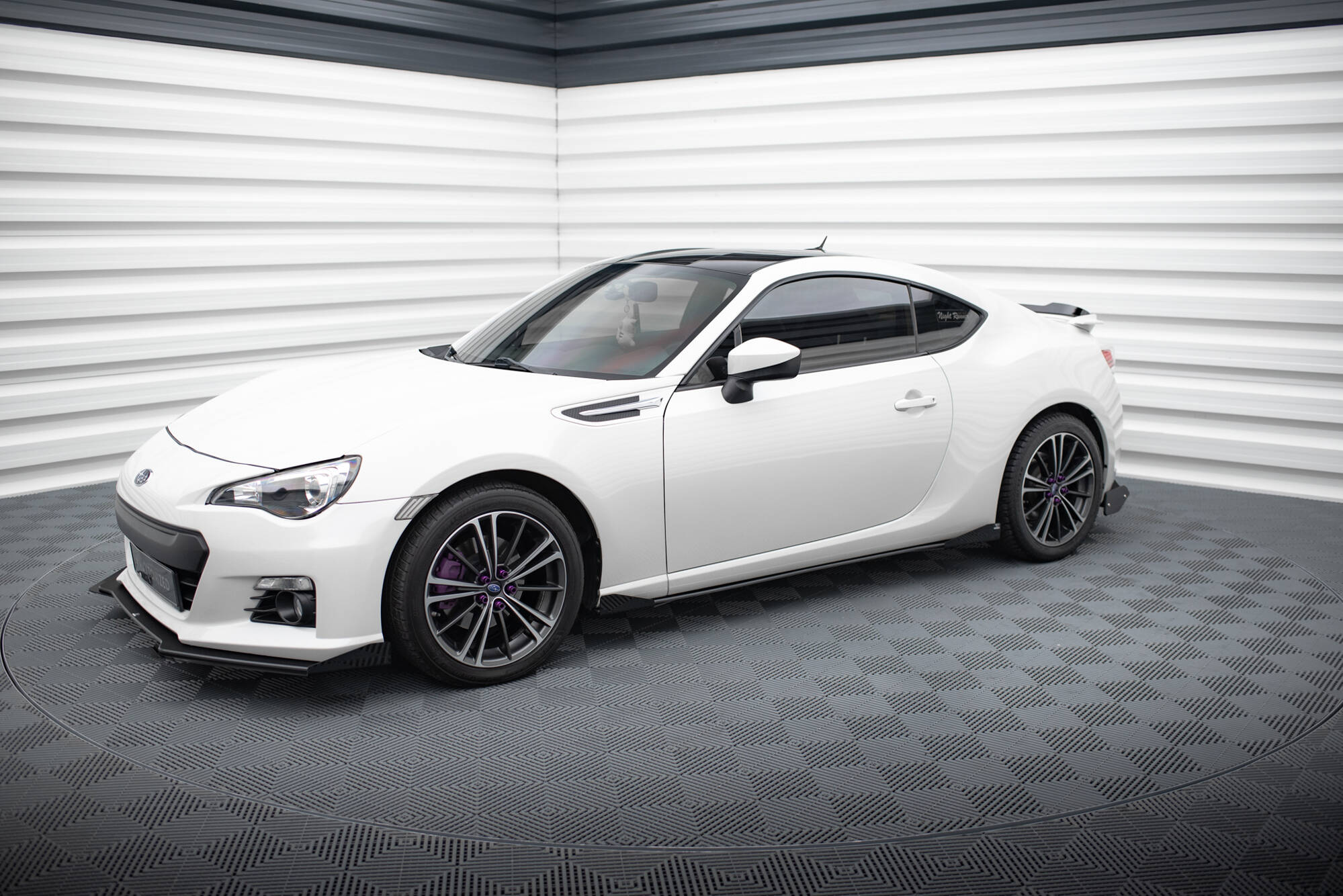 Street Pro Seitenschweller Leisten + Flaps passend für Subaru BRZ Mk1 / Mk1 FL schwarz Hochglanz