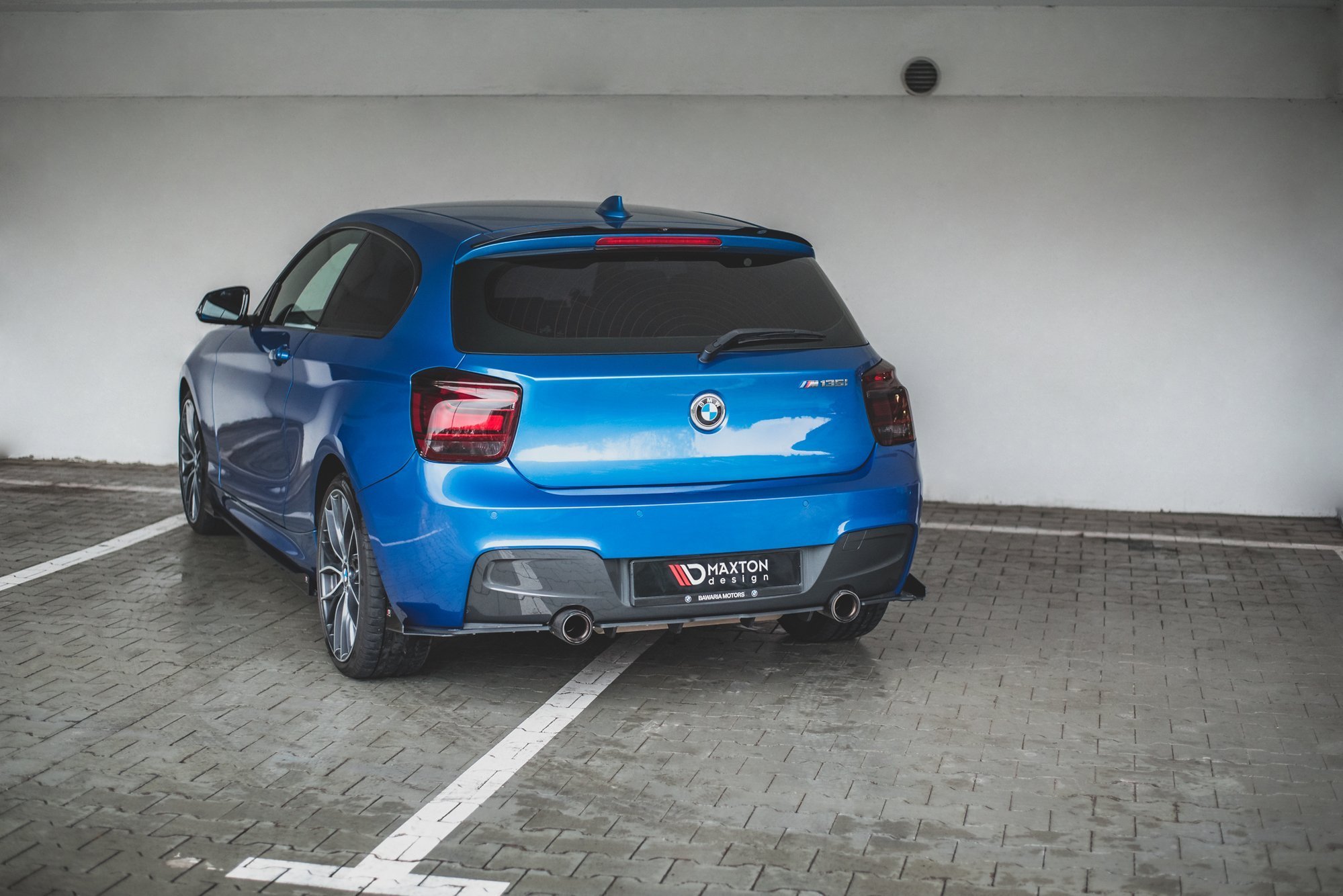 Street Pro Heckschürze Heck Ansatz Diffusor passend für BMW M135i F20 rot