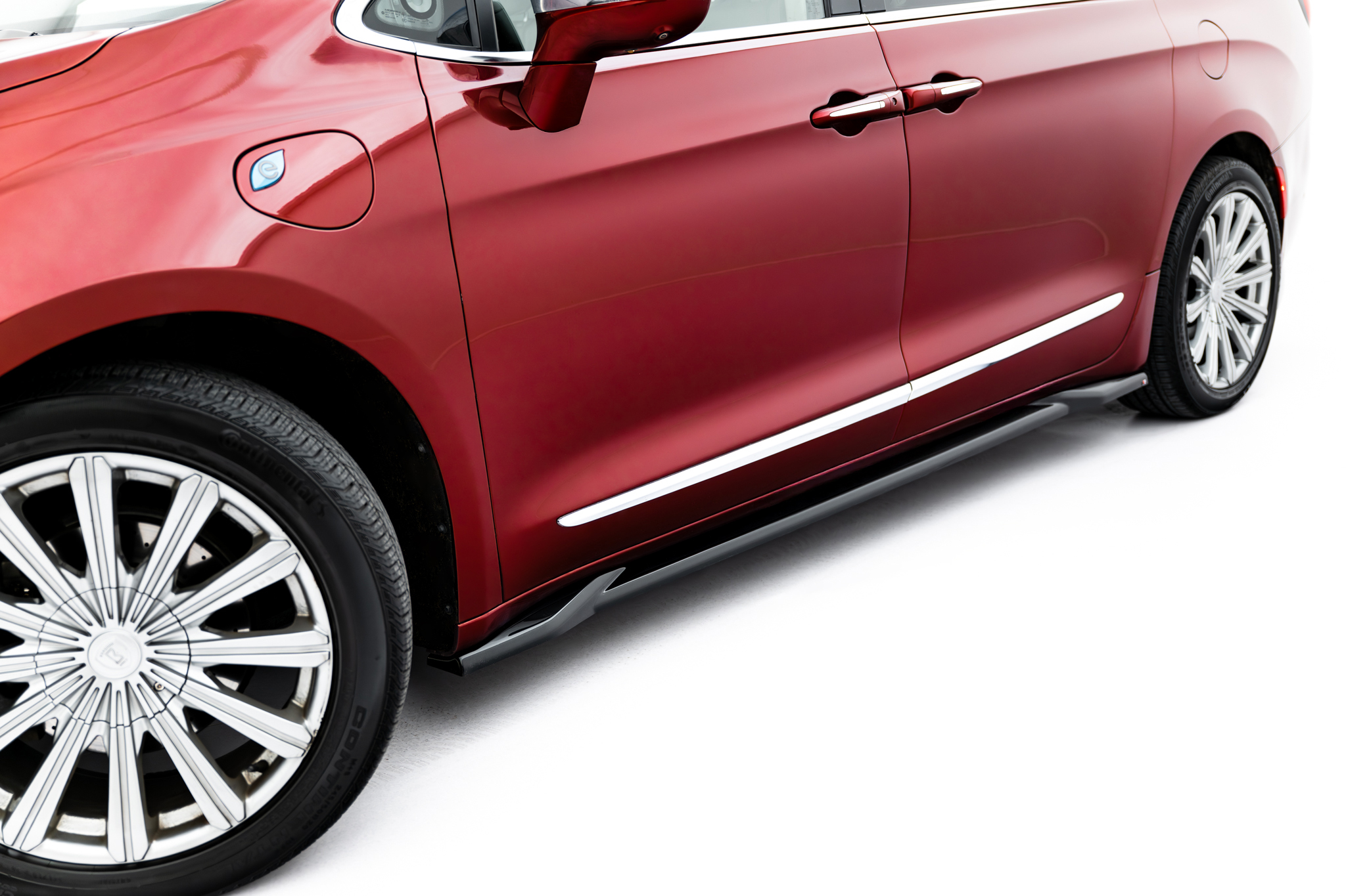 Seitenschweller Ansatz Paar V.2 passend für Chrysler Pacifica Mk2 schwarz Hochglanz