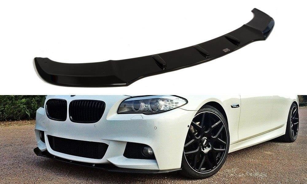 Street+ Spoilerlippe Front Ansatz V.1 passend für BMW 5er M-Paket F10/F11 schwarz Hochglanz
