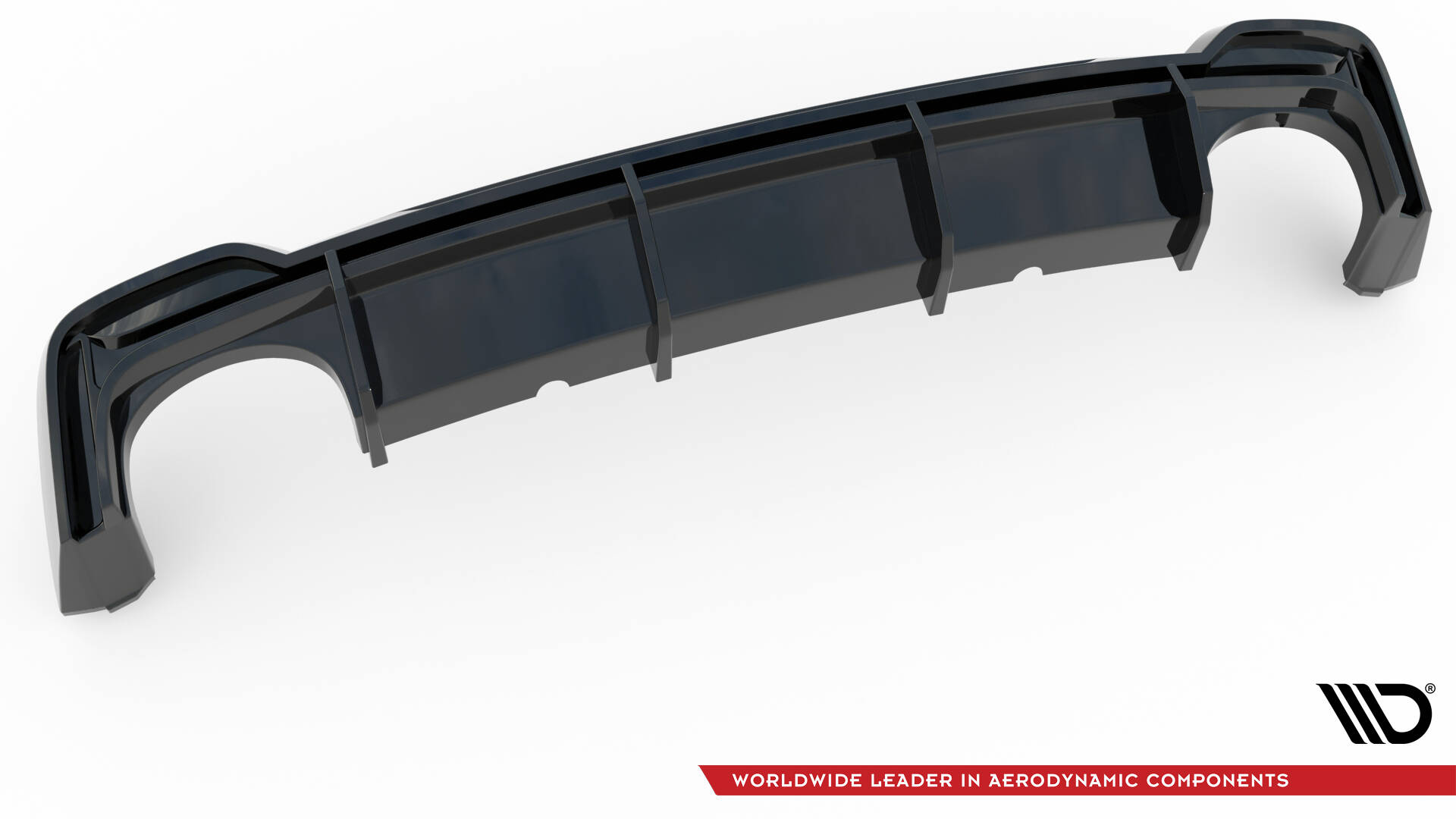 Street+ Heck Ansatz Diffusor passend für Audi RS7 C8 mit AHK schwarz Hochglanz