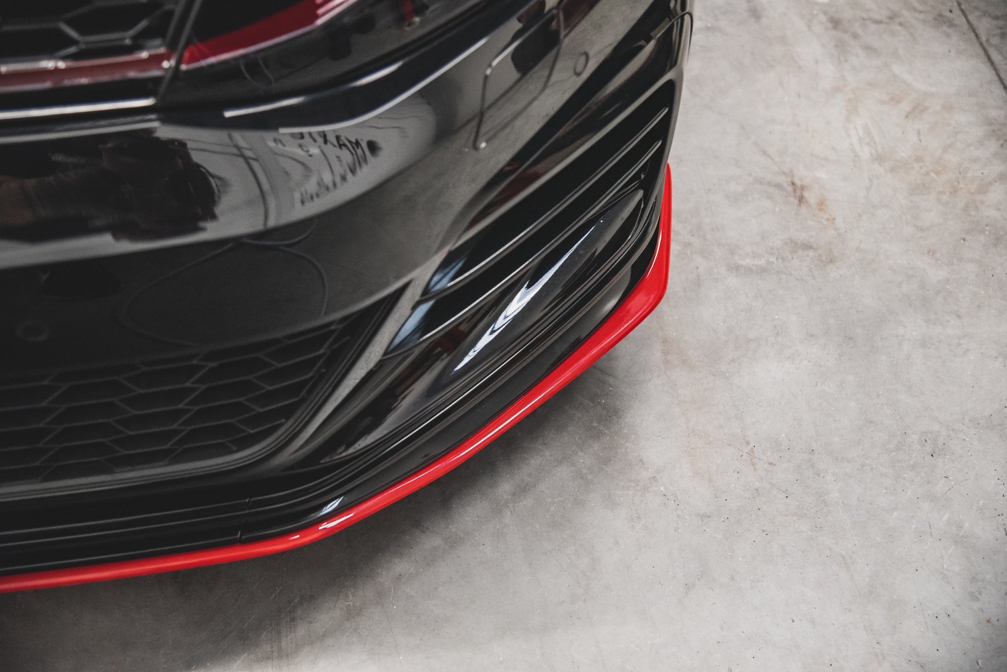 Street+ Spoilerlippe Front Ansatz passend für VW Golf 7 GTI TCR rot Hochglanz