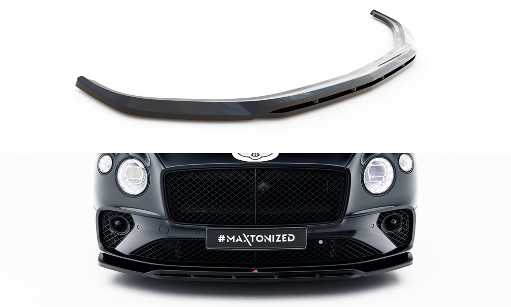 Frontlippe passend für Bentley Continental GT Coupe Mk3 schwarz Hochglanz