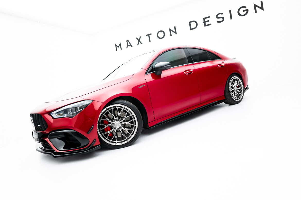 Seitenschweller Ansatz (Paar) passend für Mercedes-AMG CLA 45 Aero C118 Facelift schwarz Hochglanz