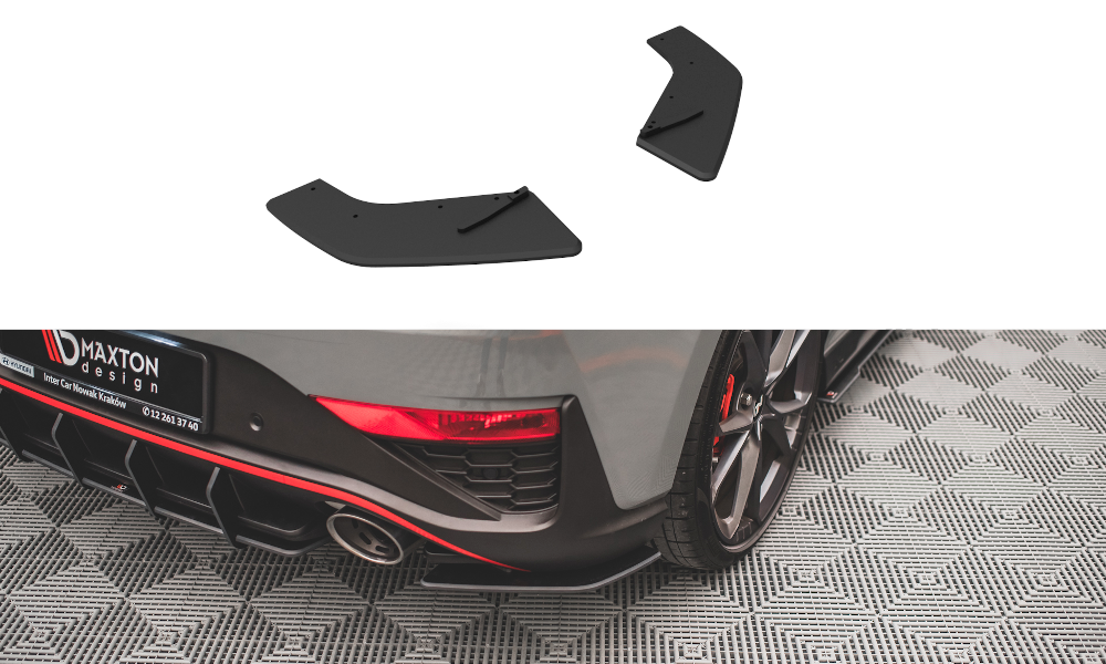 Street Pro Heck Ansatz Flaps passend für Hyundai I30 N Hatchback Mk3 FL rot