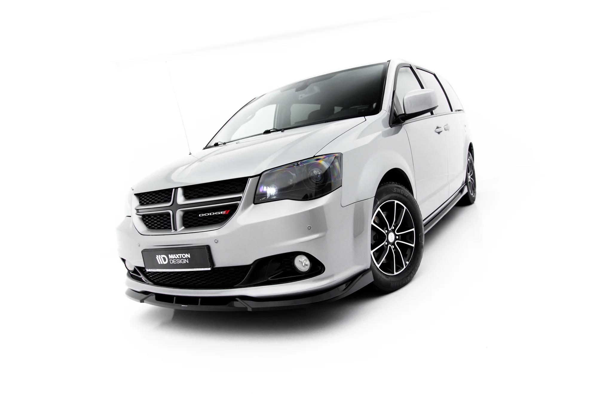 Street+ Spoilerlippe Front Ansatz passend für Dodge Grand Caravan Mk5 Facelift schwarz Hochglanz