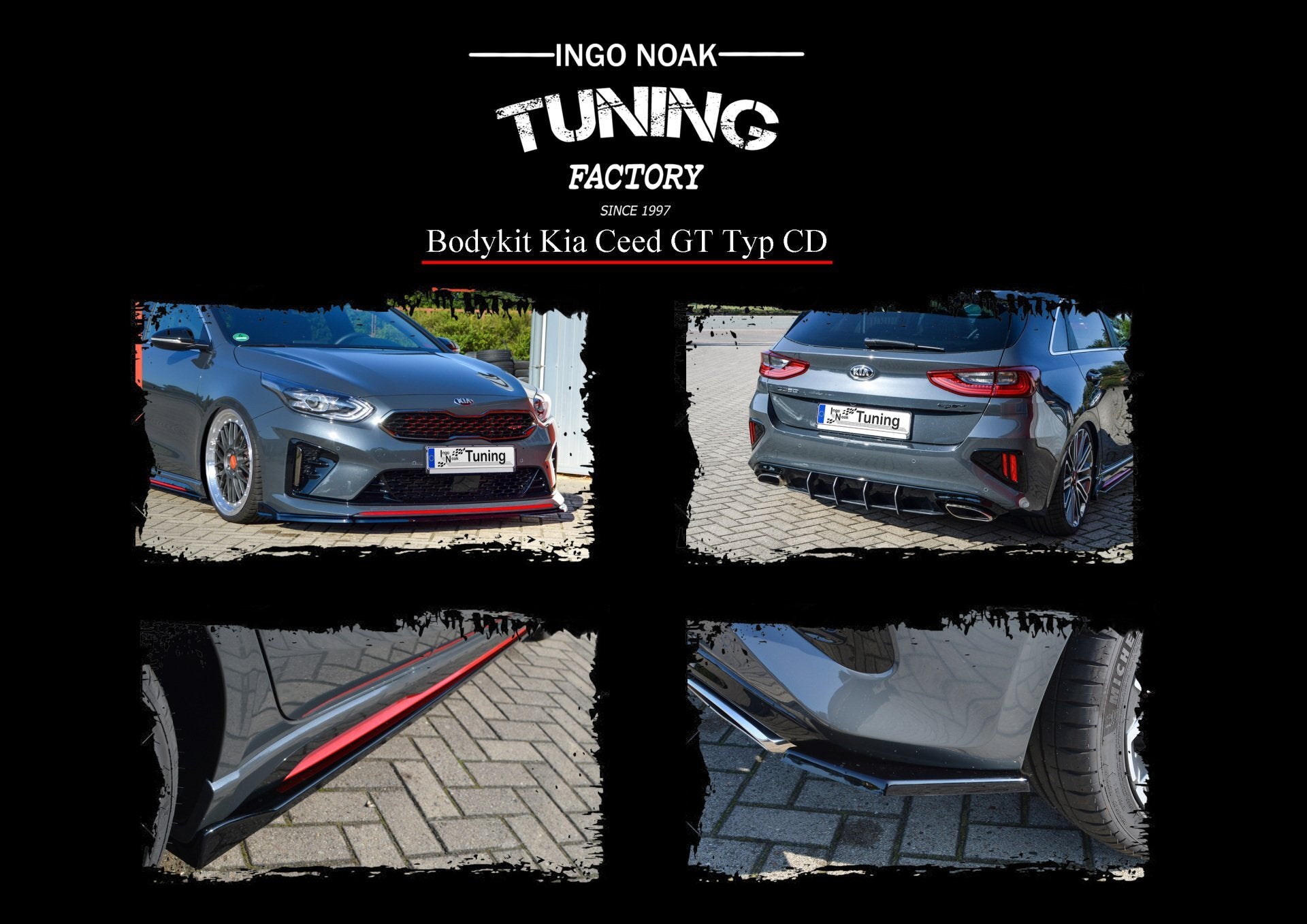 Bodykit für Kia Ceed GT CD Bj.2018- Schwarz Glanz