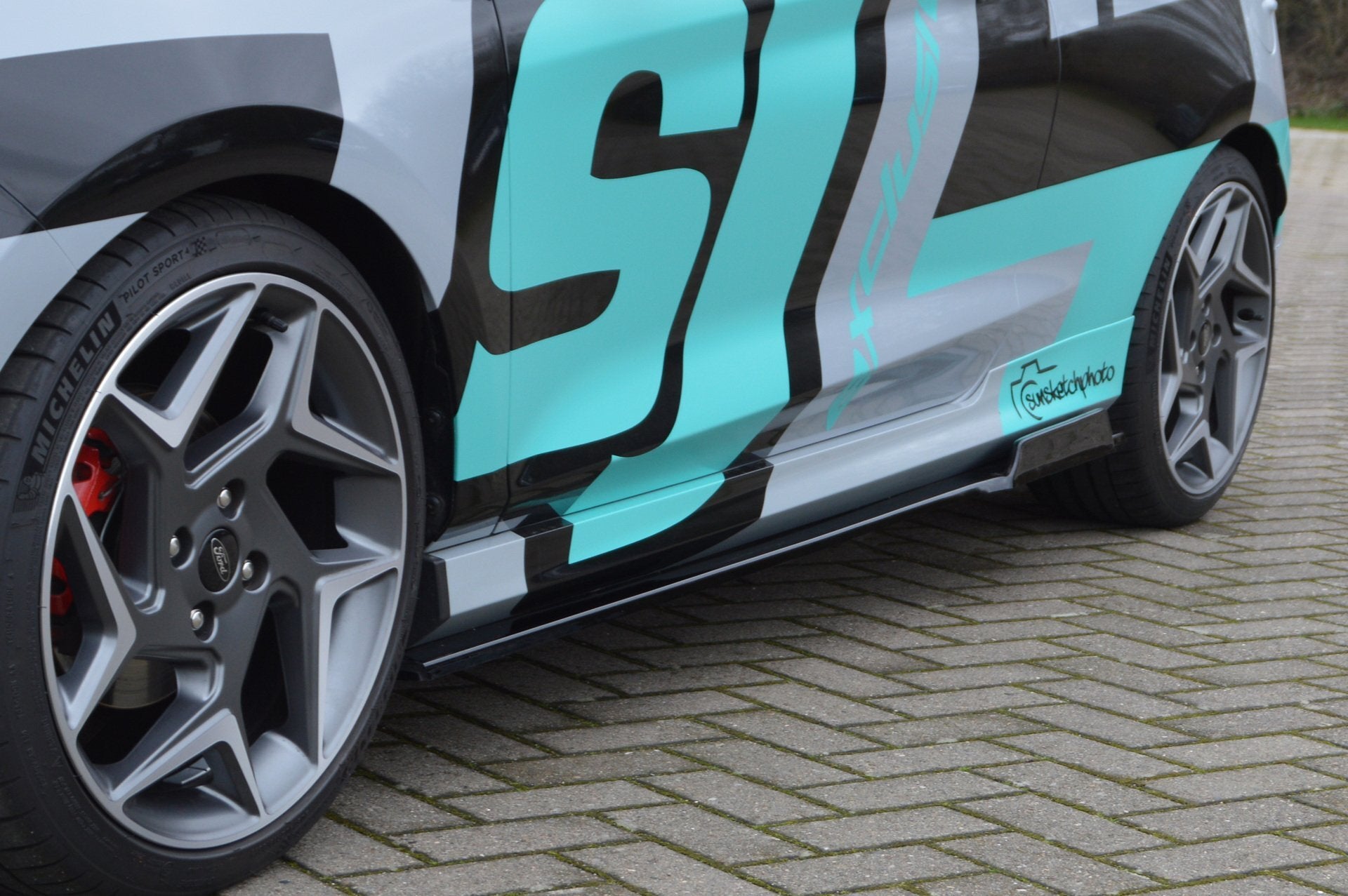 Seitenschweller im Cup5 Look für Suzuki Swift Sport FZ/NZ Schwarz Matt