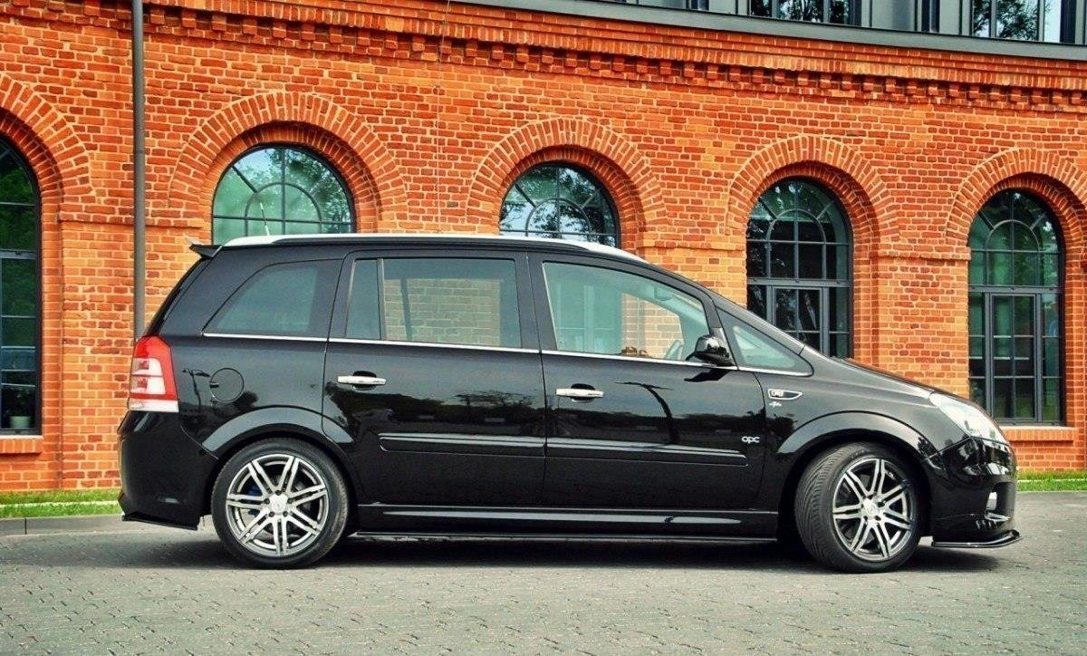 Street+ Seitenschweller Leisten passend für Opel Zafira B OPC schwarz Hochglanz