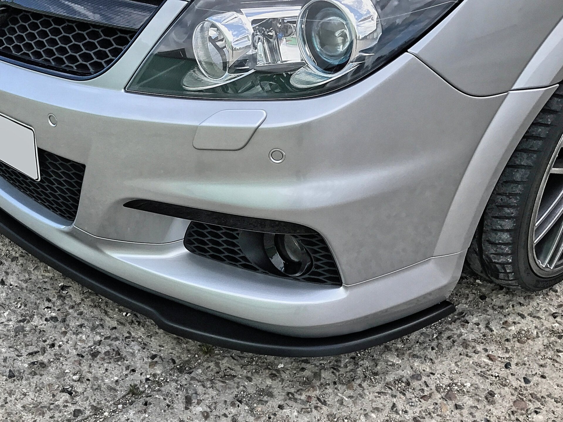 Spoilerschwert Frontspoilerlippe Splitter für Opel Vectra C OPC Facelift ABE Carbon Optik