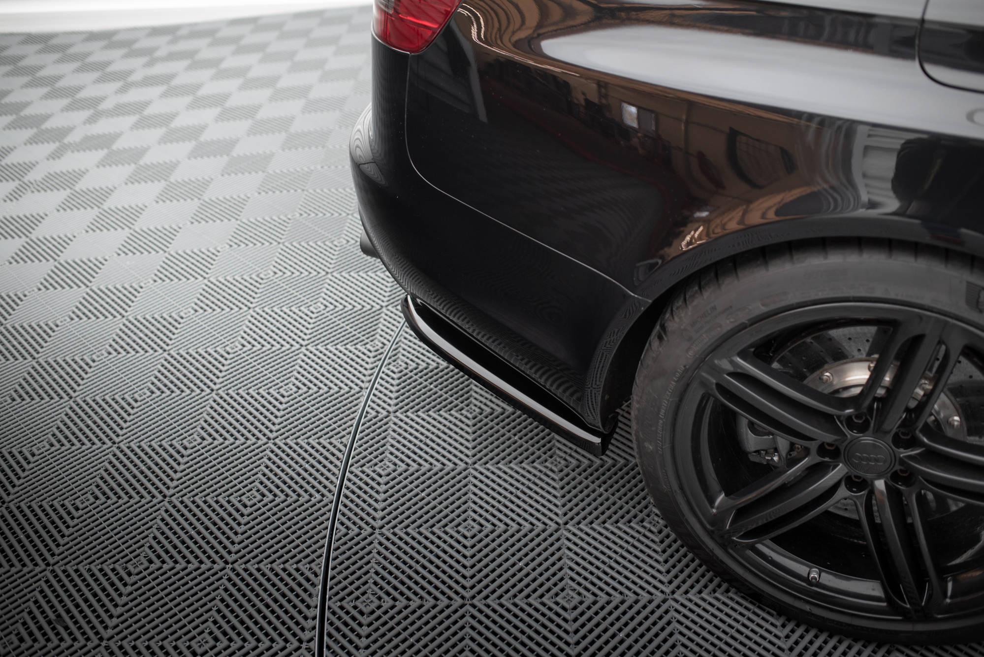 Street+ Heck Ansatz Flaps passend für Audi RS6 Avant C6 schwarz Hochglanz
