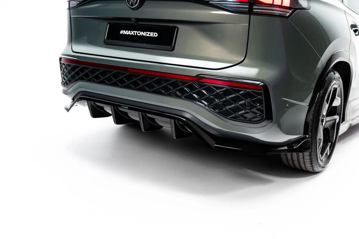 Diffusor RACE passend für VW Tayron R-Line Mk1 schwarz Hochglanz