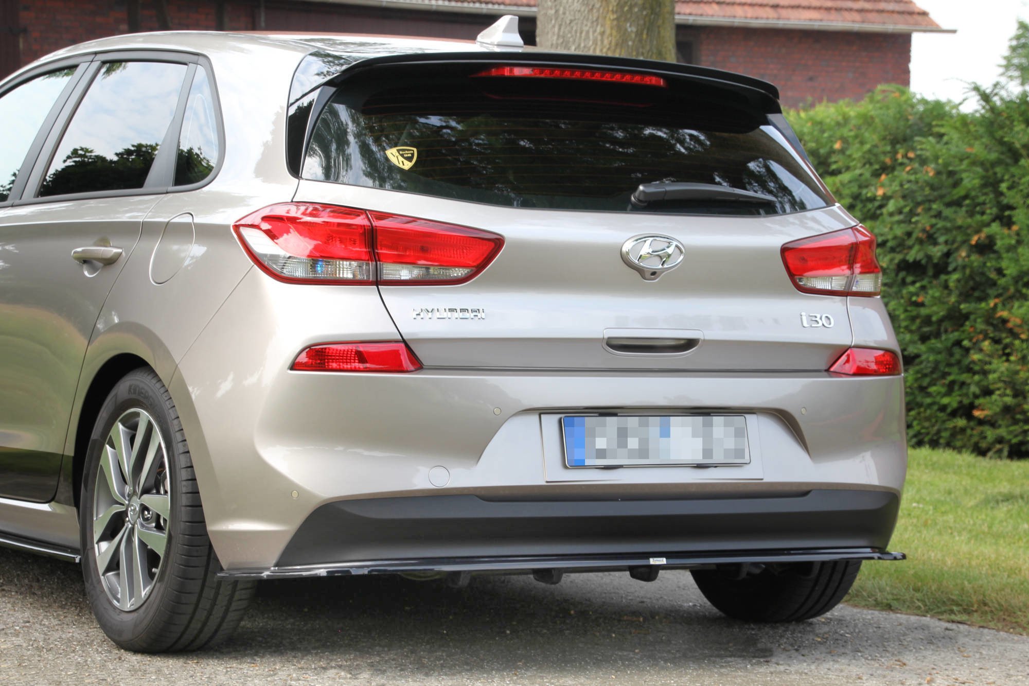 Heckansatz im DTM LOOK HYUNDAI I30 MK3 HATCHBACK schwarz Hochglanz