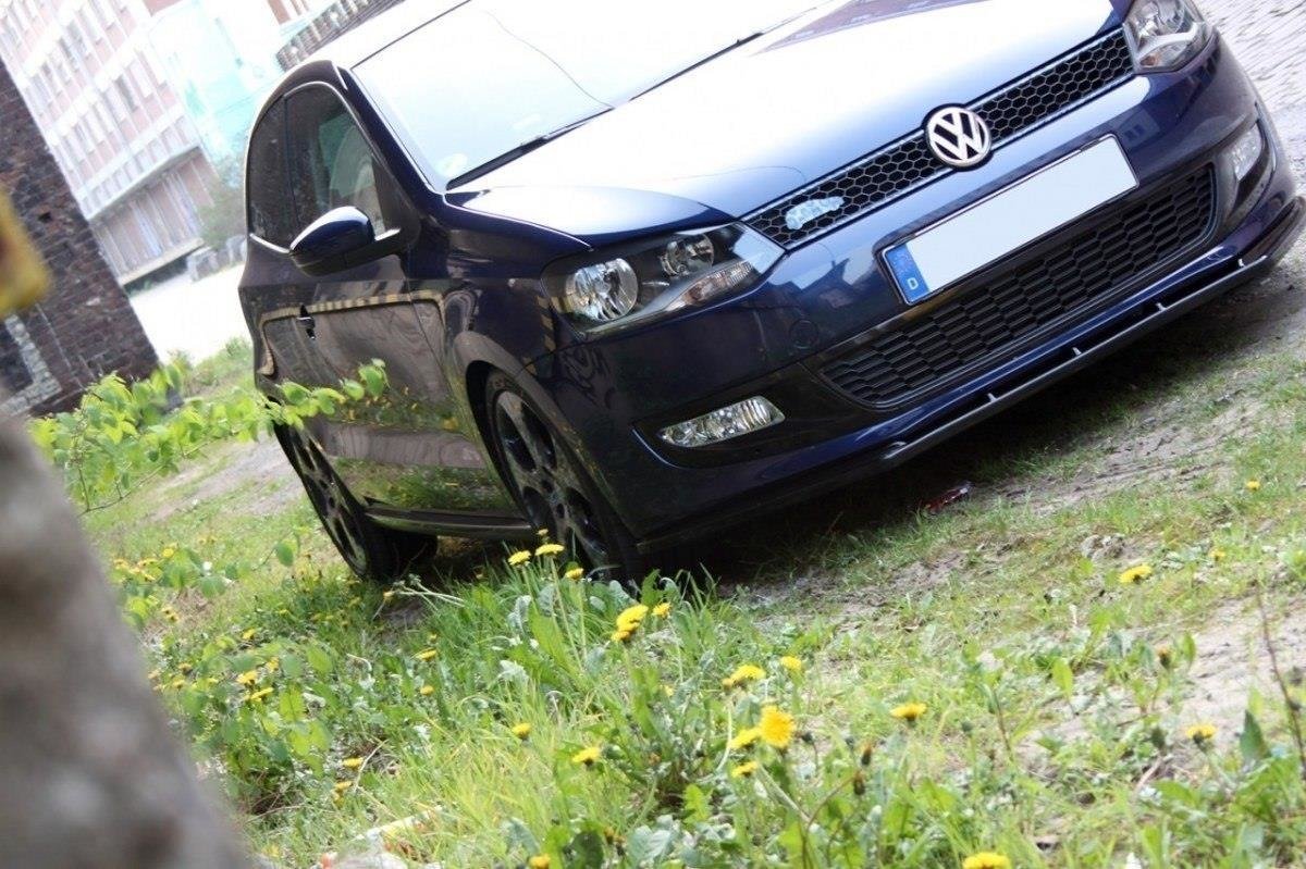 Front Ansatz für VW Polo Mk5 schwarz Hochglanz