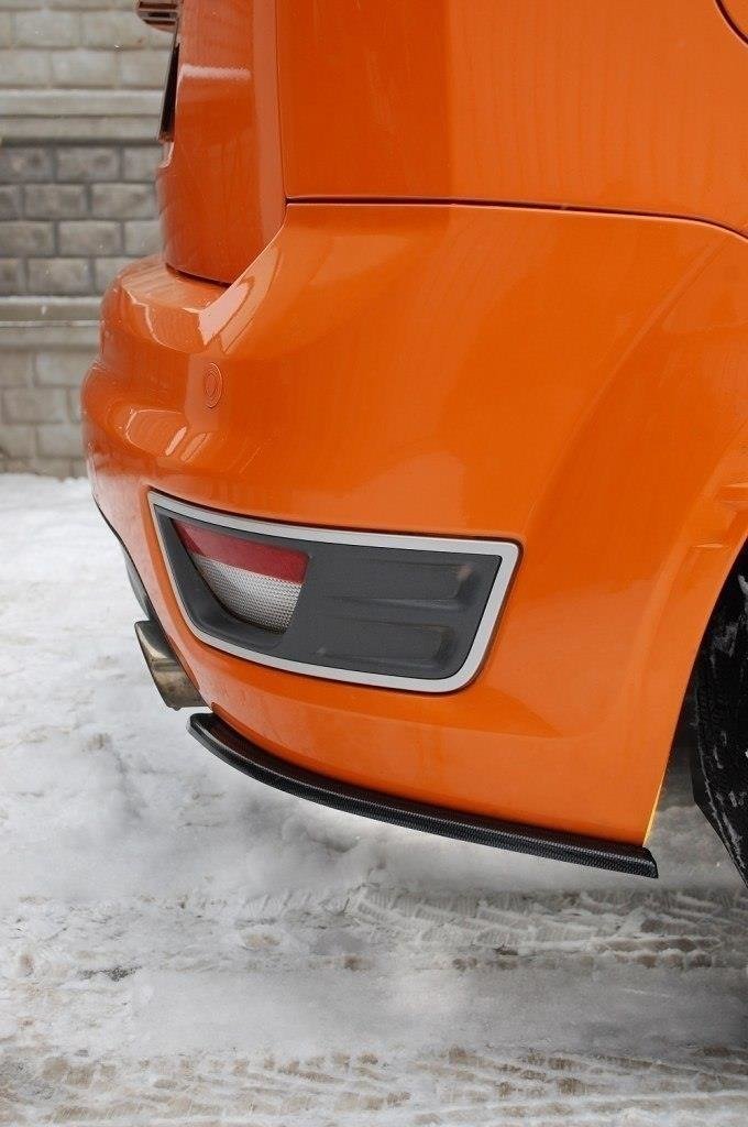 Heck Ansatz Flaps Diffusor für Ford Focus ST Mk2 schwarz Hochglanz