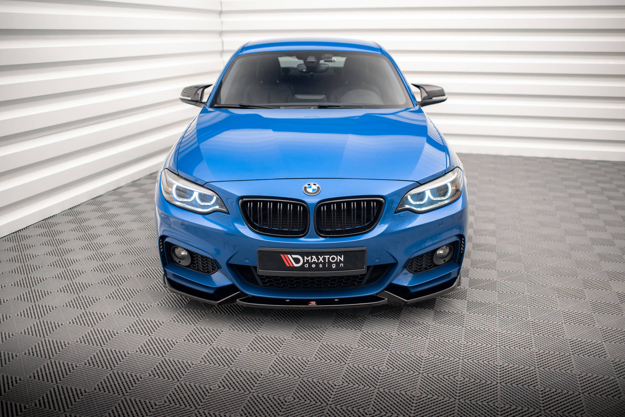Street+ Spoilerlippe Front Ansatz V.2 passend für BMW 2 M-Paket F22 schwarz Hochglanz