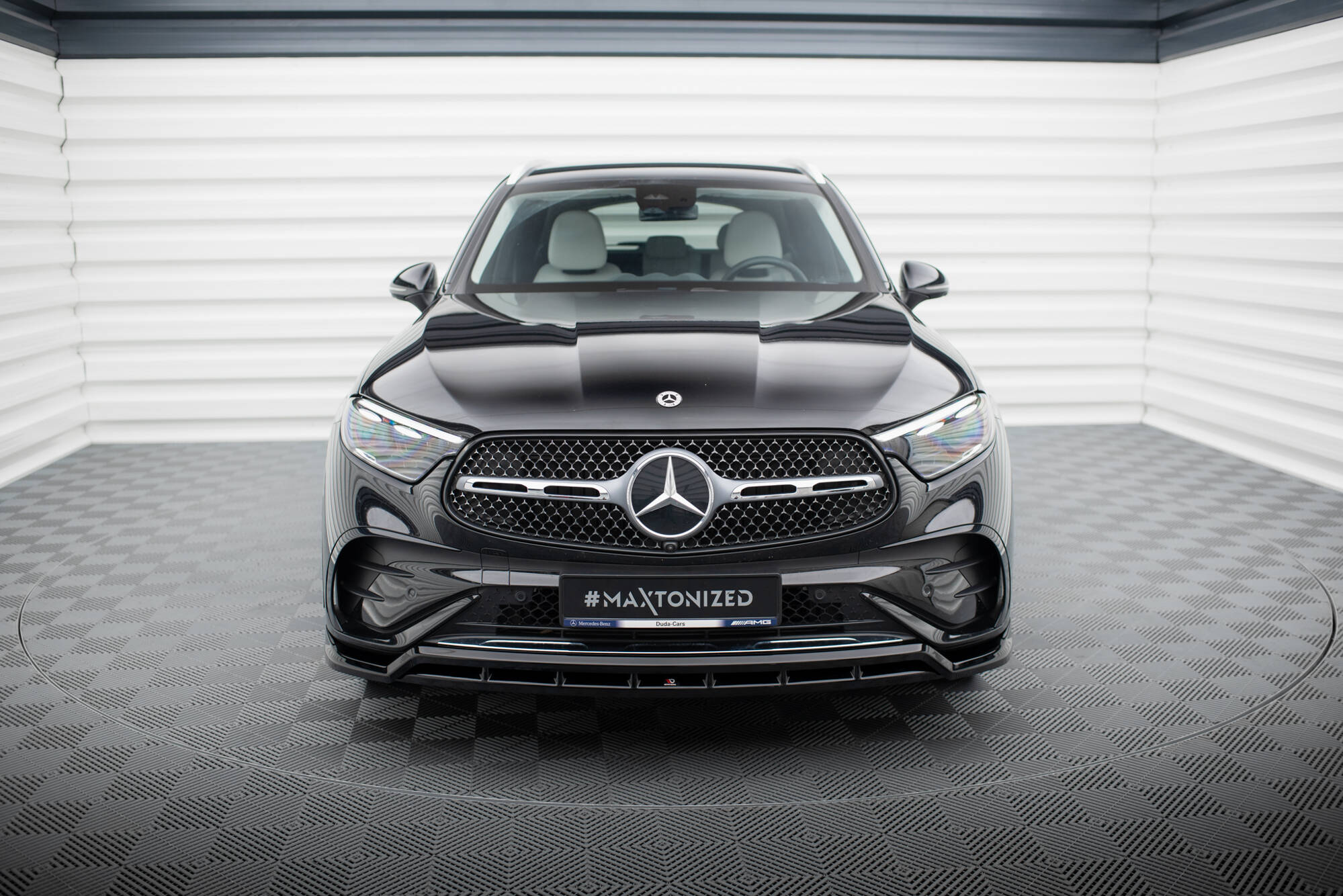 Street+ Spoilerlippe Front Ansatz passend für Mercedes GLC SUV / Coupe AMG-Line X254 / C254 schwarz Hochglanz