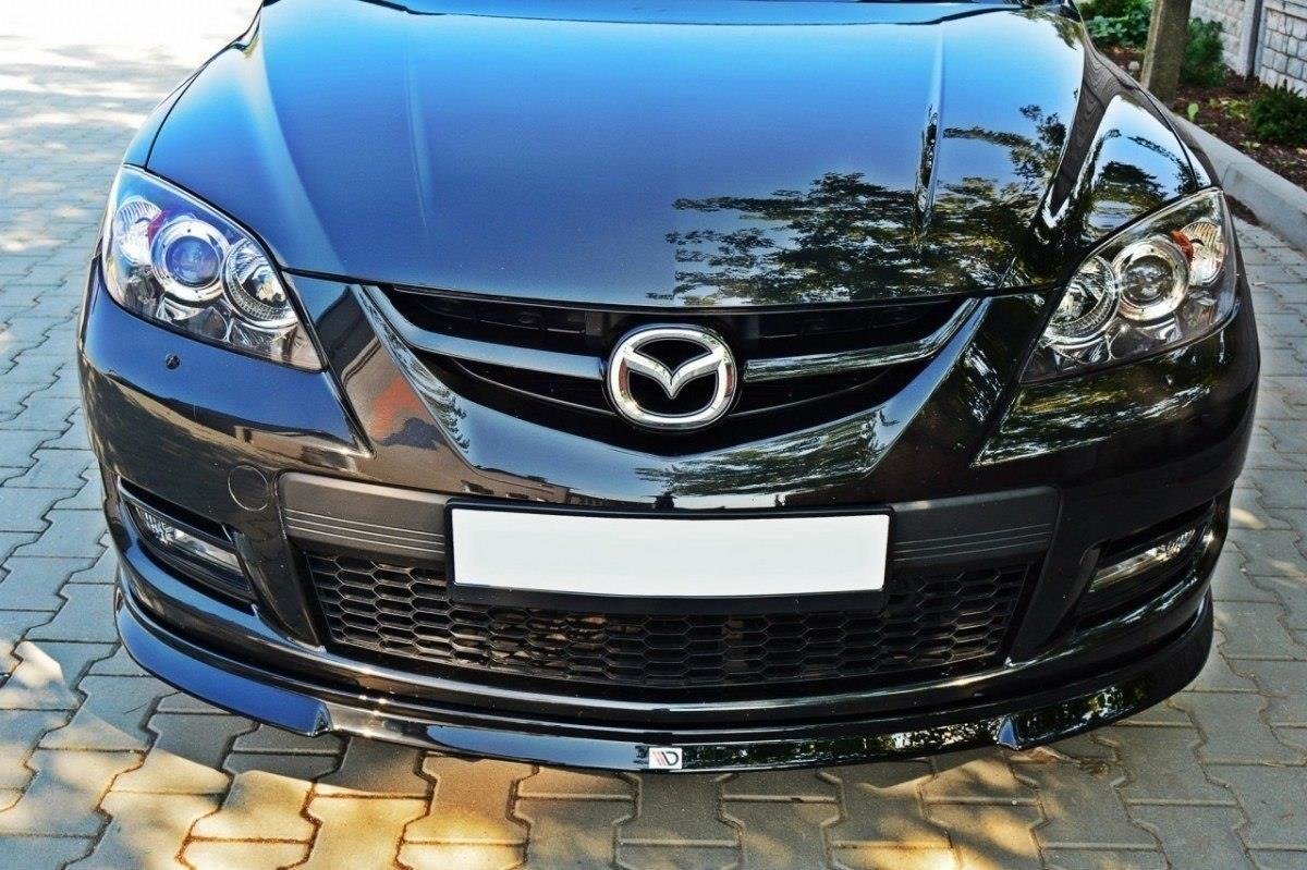 Street+ Spoilerlippe Front Ansatz passend für Mazda 3 MPS Mk1 schwarz Hochglanz