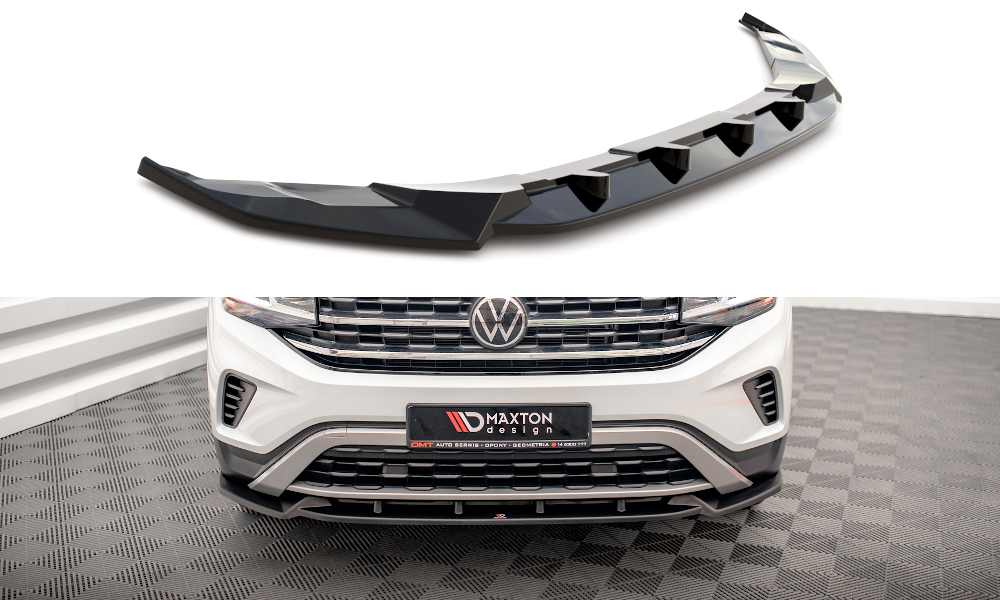 Street+ Spoilerlippe Front Ansatz V.1 passend für VW Atlas Cross Sport schwarz Hochglanz