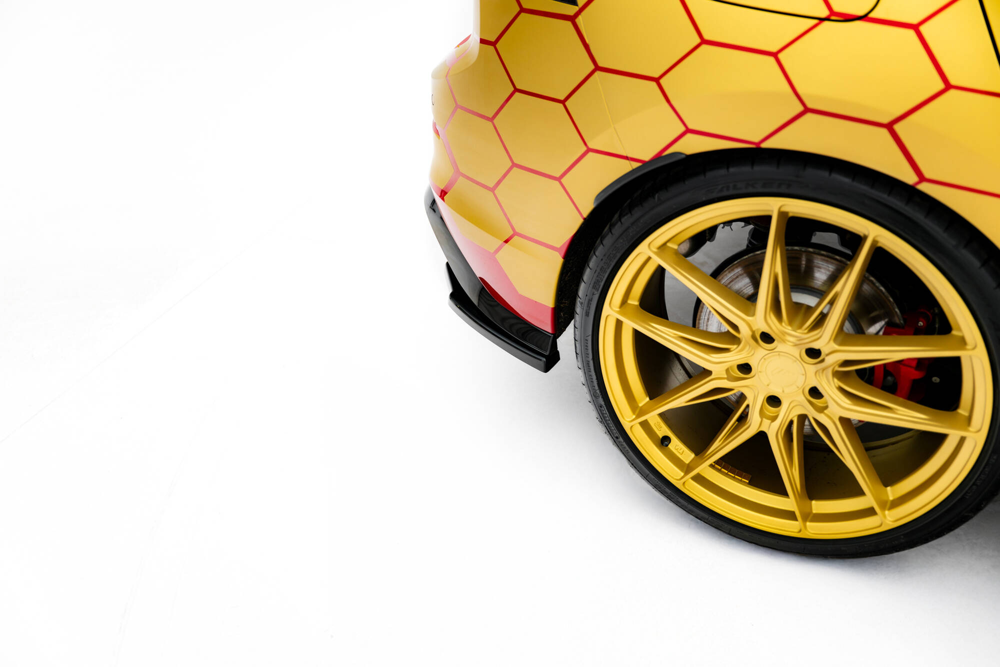 Street+ Heck Ansatz Flaps V.2 passend für VW Golf GTI Clubsport Mk8 FL schwarz Hochglanz