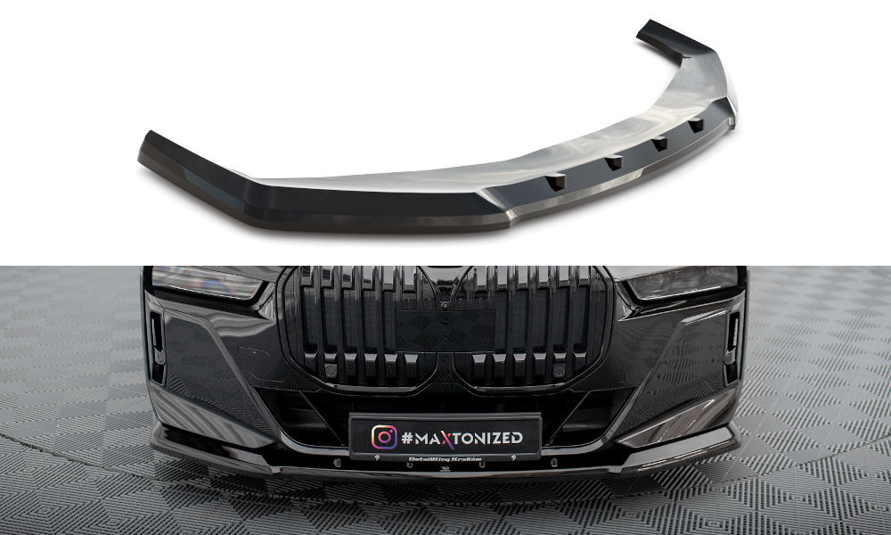 Street+ Spoilerlippe Front Ansatz V.1 passend für BMW 7 M-Paket / M760e / i7 M-Paket G70 schwarz Hochglanz