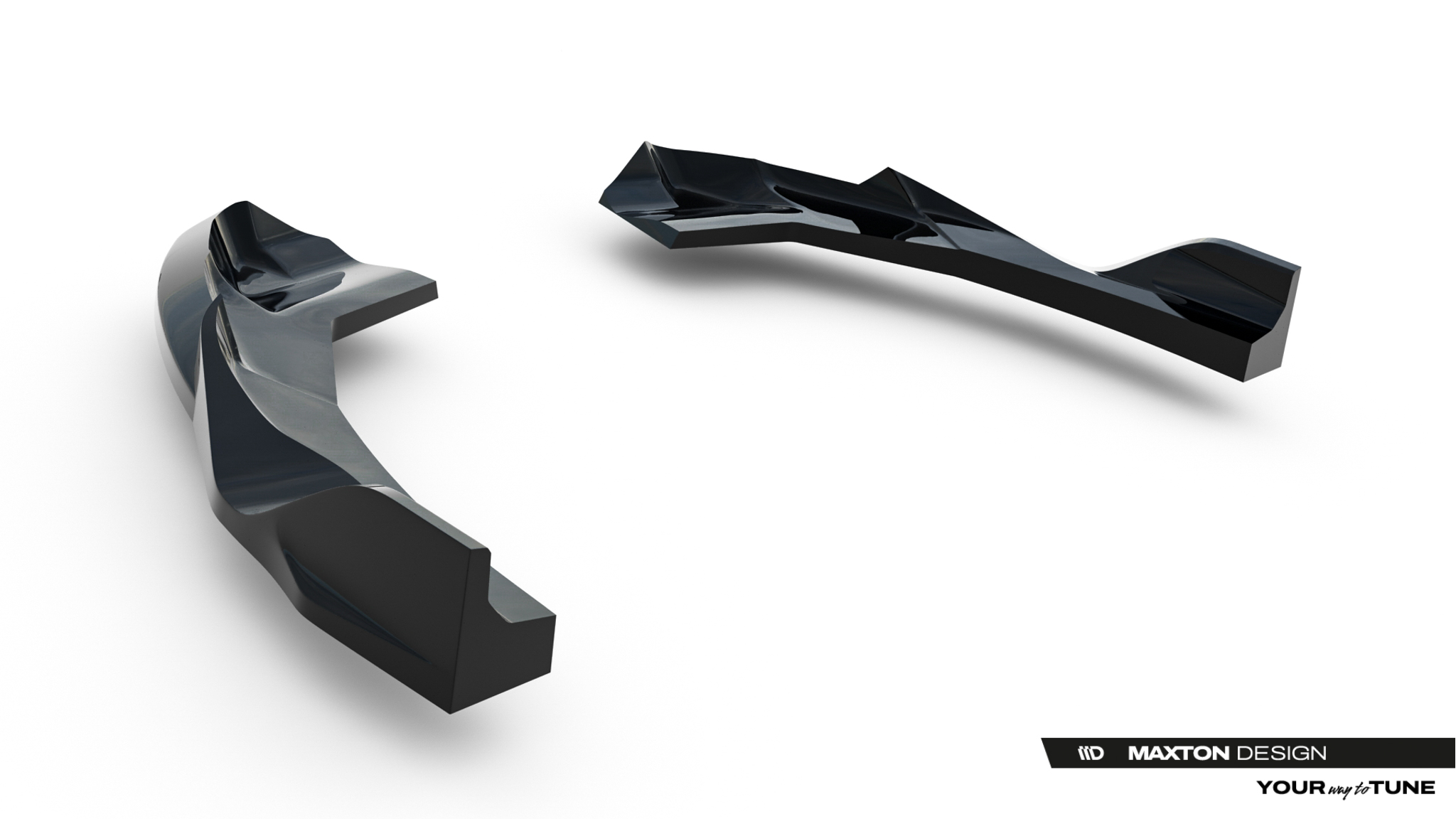 Diffusor Flaps V.2 passend für Audi RS3 Sportback 8Y Facelift schwarz Hochglanz