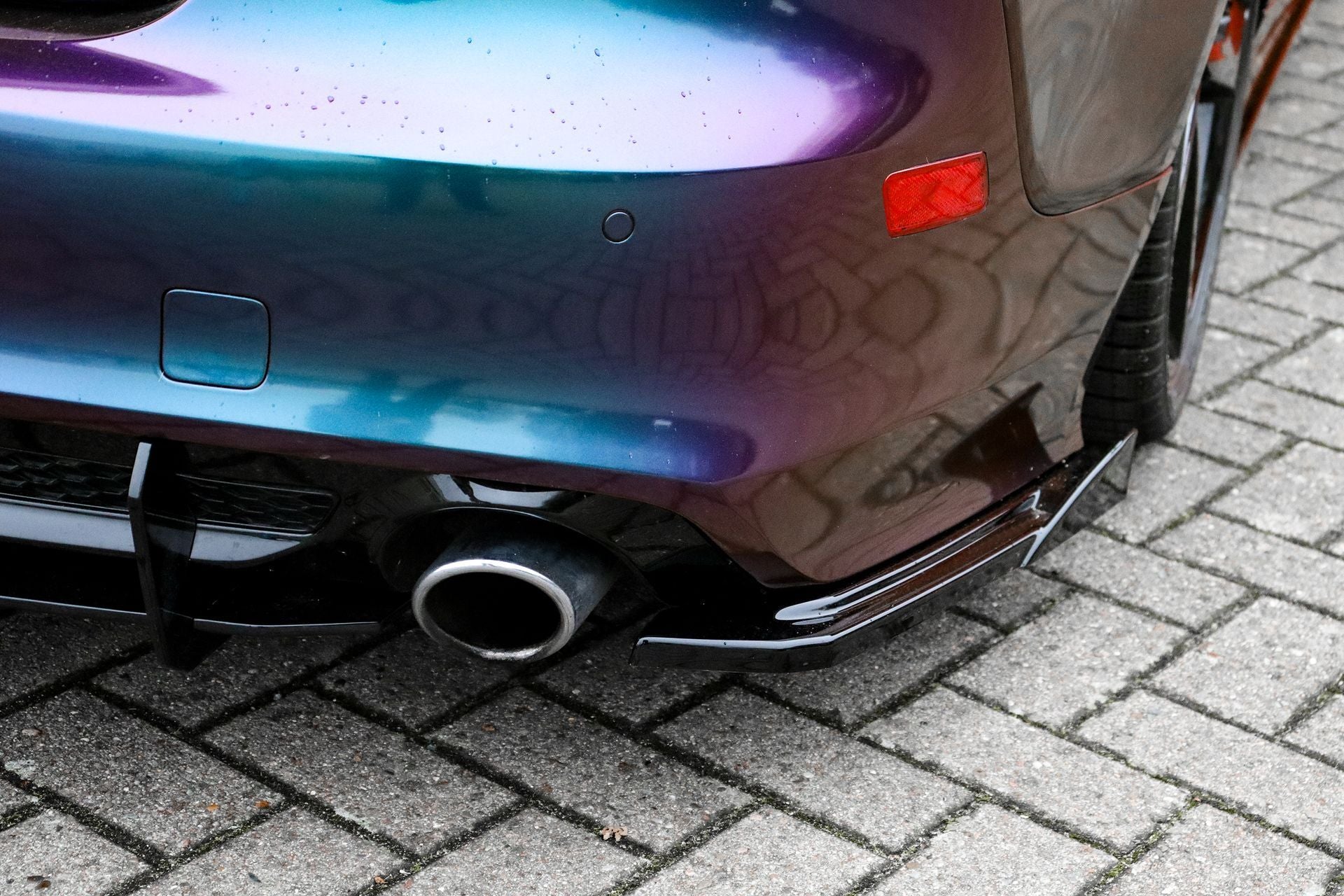 Heckansatz Seitenteile mit Wings für Audi A7 mit S-Line + S7 C7 4G Schwarz Glanz