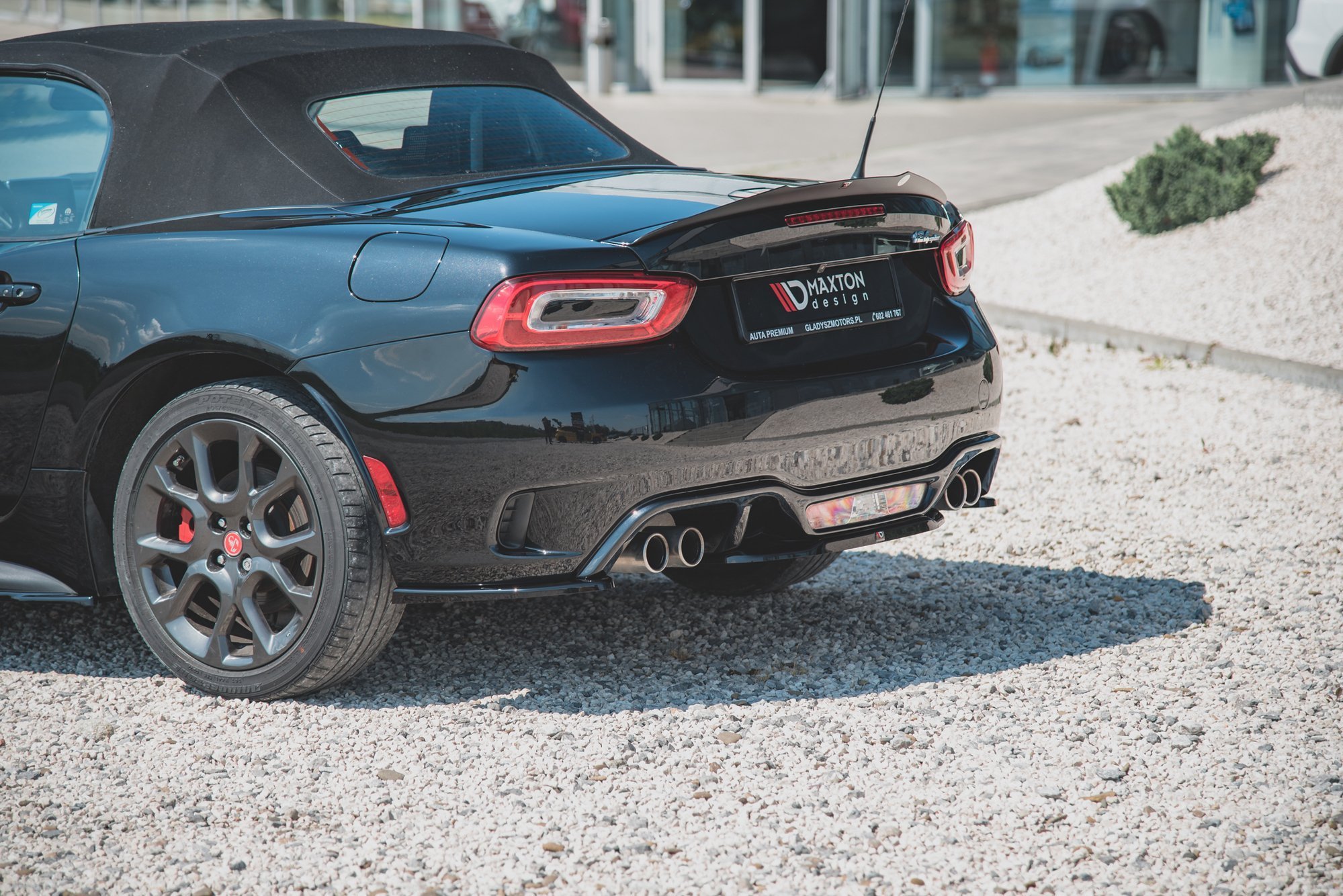 Diffusor Flaps passend für ABARTH 124 Spider schwarz Hochglanz