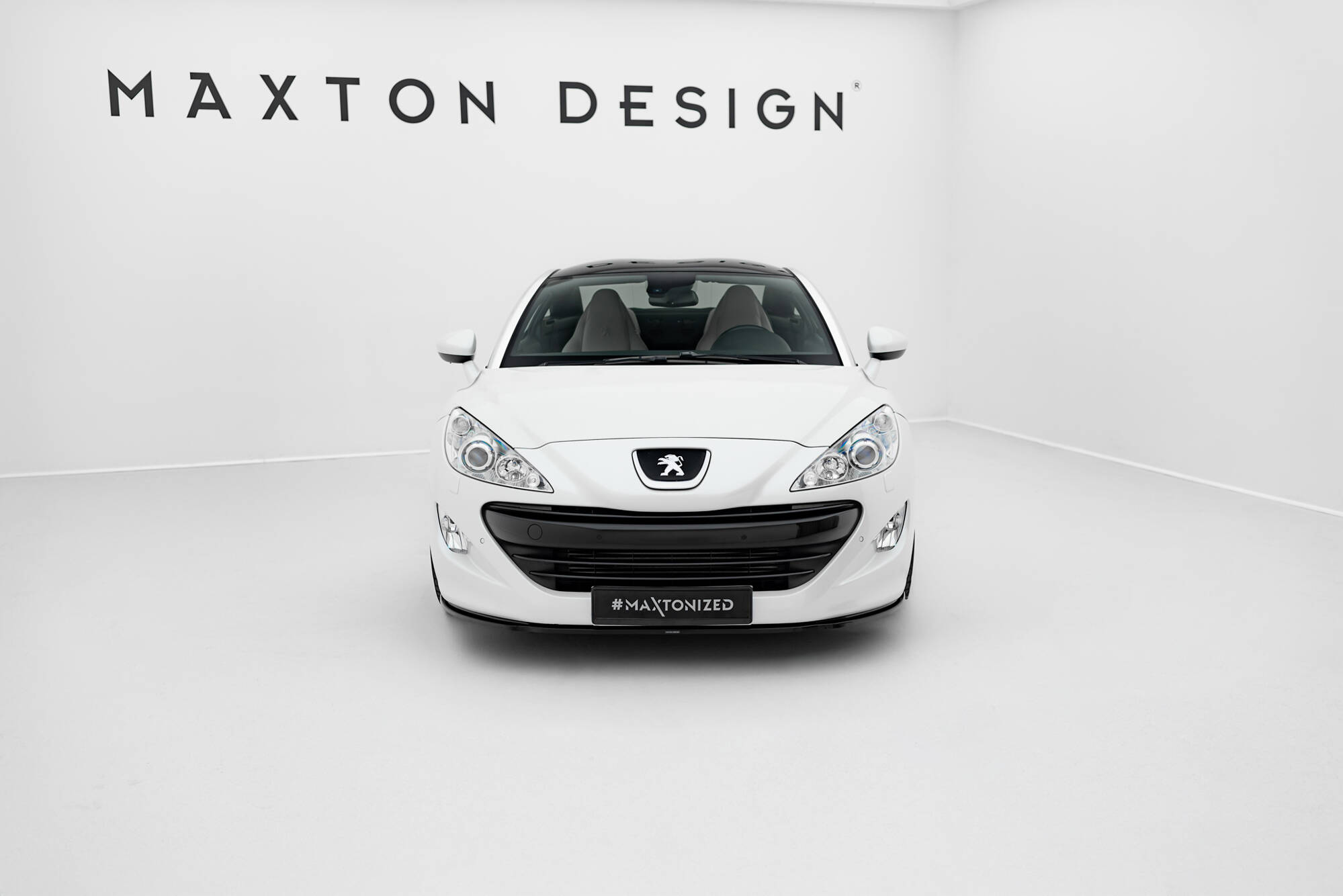 Street+ Spoilerlippe Front Ansatz V.1 passend für Peugeot RCZ Mk1 schwarz Hochglanz