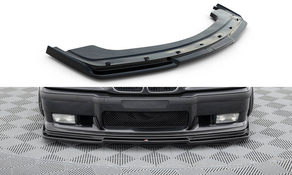 Front Ansatz V.1 für BMW M3 / 3 M-Paket E36 Coupe schwarz Hochglanz