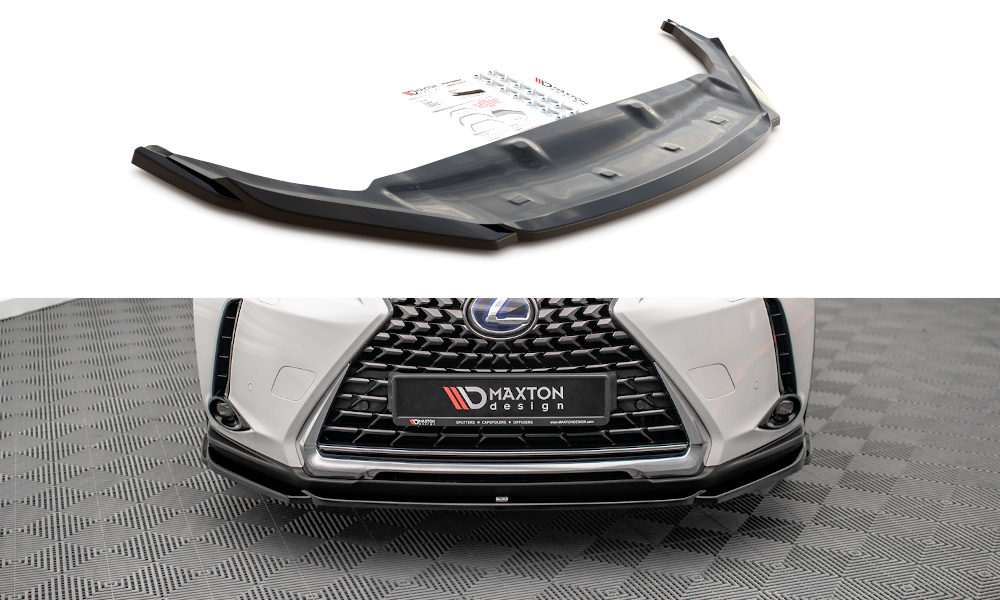 Street+ Spoilerlippe Front Ansatz passend für Lexus UX F-Sport Mk1 schwarz Hochglanz