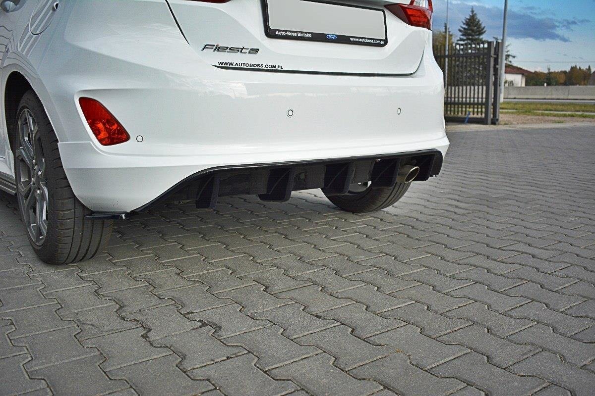 Diffusor Heck Ansatz für Ford Fiesta Mk8 ST-Line Carbon Look