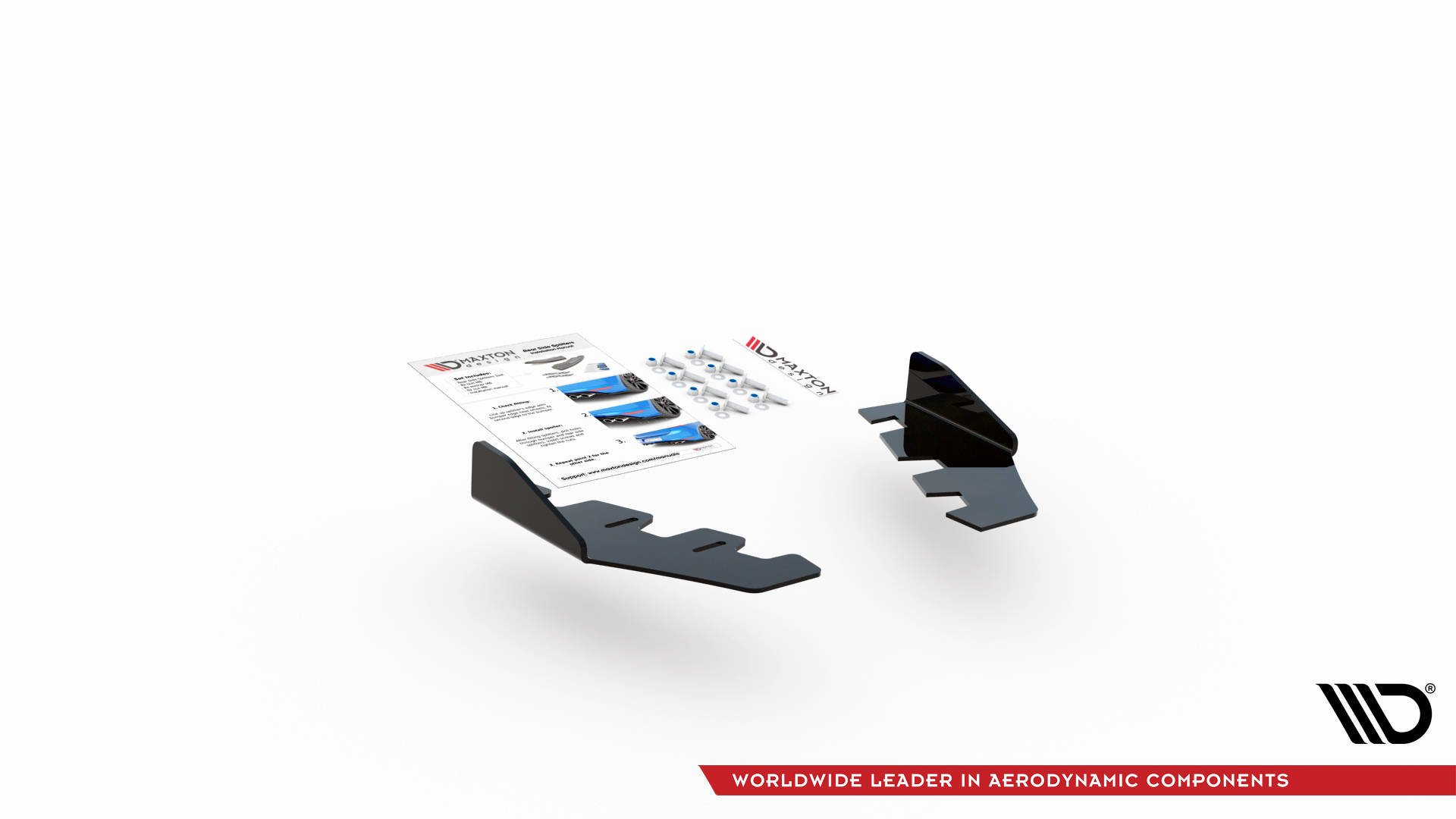 Hintere Seiten Flaps passend für BMW M135i F20 schwarz Hochglanz