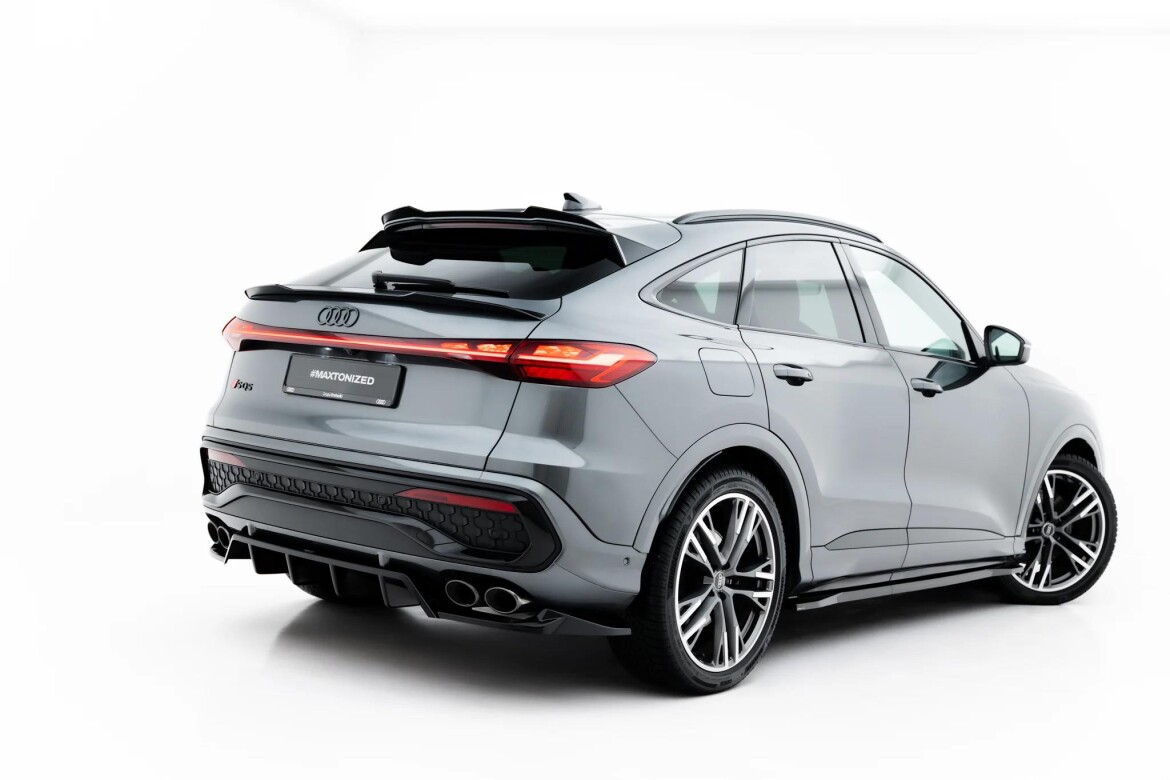 Unterer Heckspoiler Lippe passend für Audi SQ5 / Q5 S-Line Sportback Mk3 schwarz Hochglanz