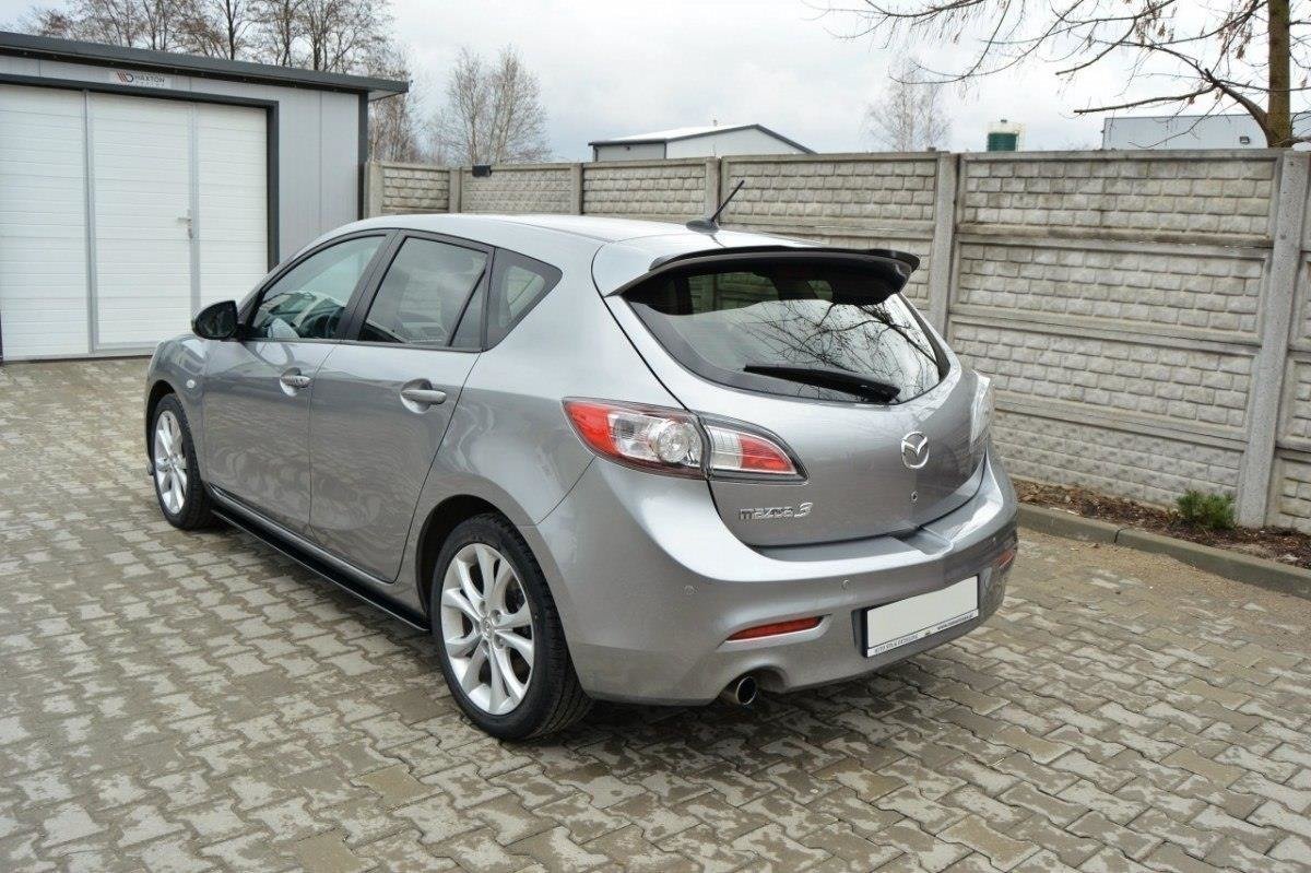 Street+ Seitenschweller Leisten passend für Mazda 3 Sport MK2 schwarz Hochglanz